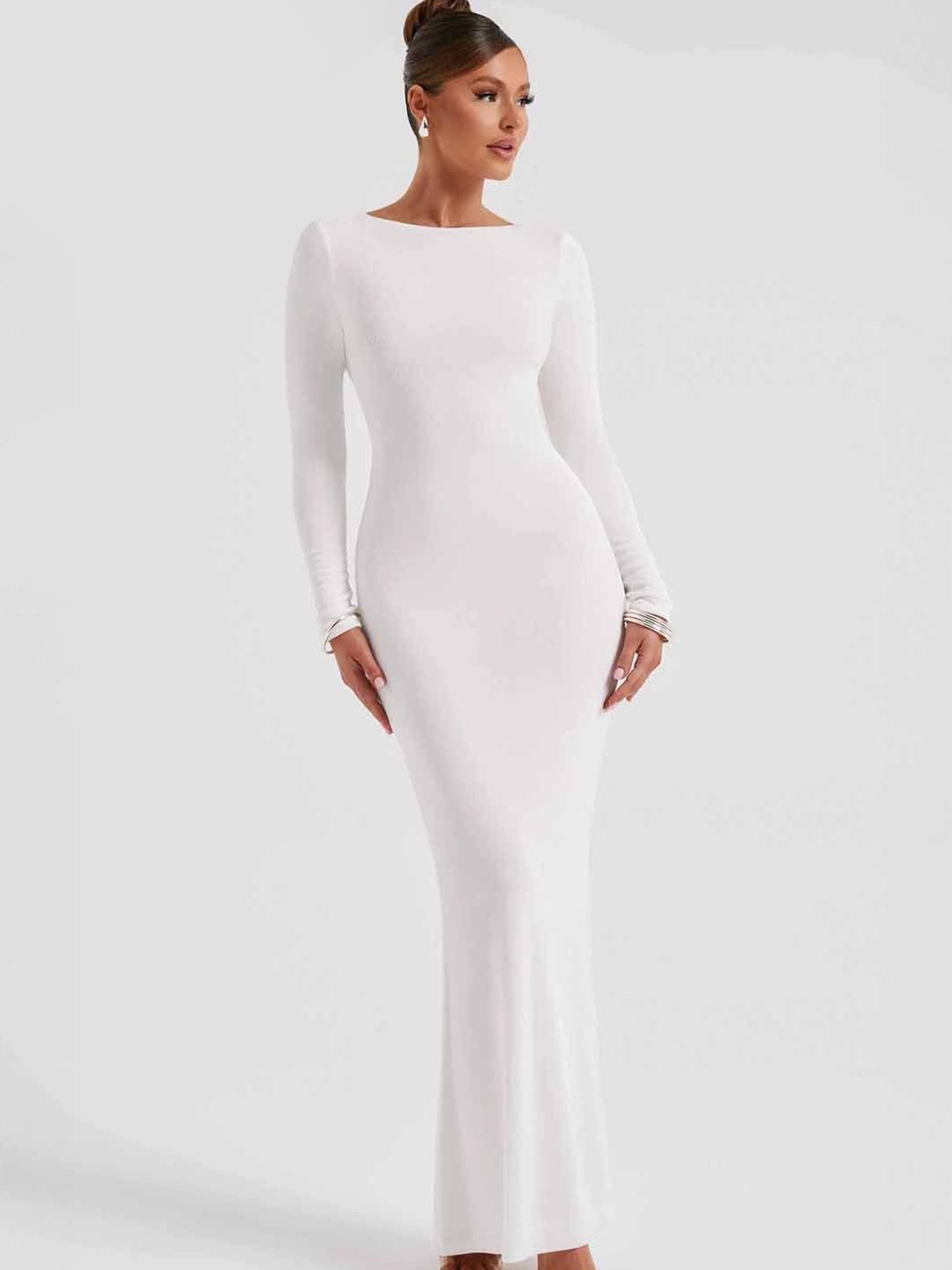 

StyleCast Bodycon Backless Midi Dress, White