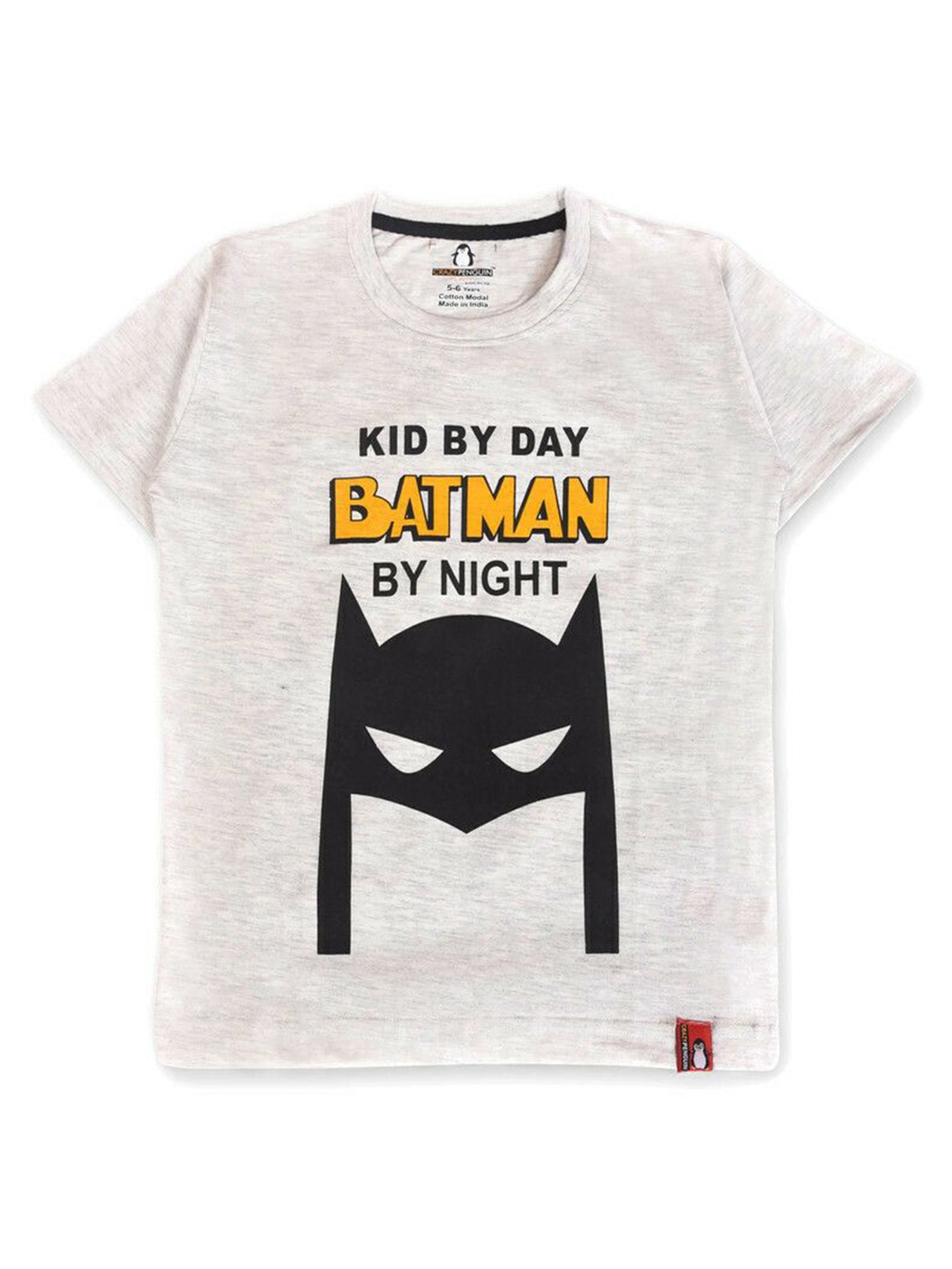 

CRAZYPENGUIN ELITE Boys Typography Printed Round Neck Cotton T-Shirt, Off white