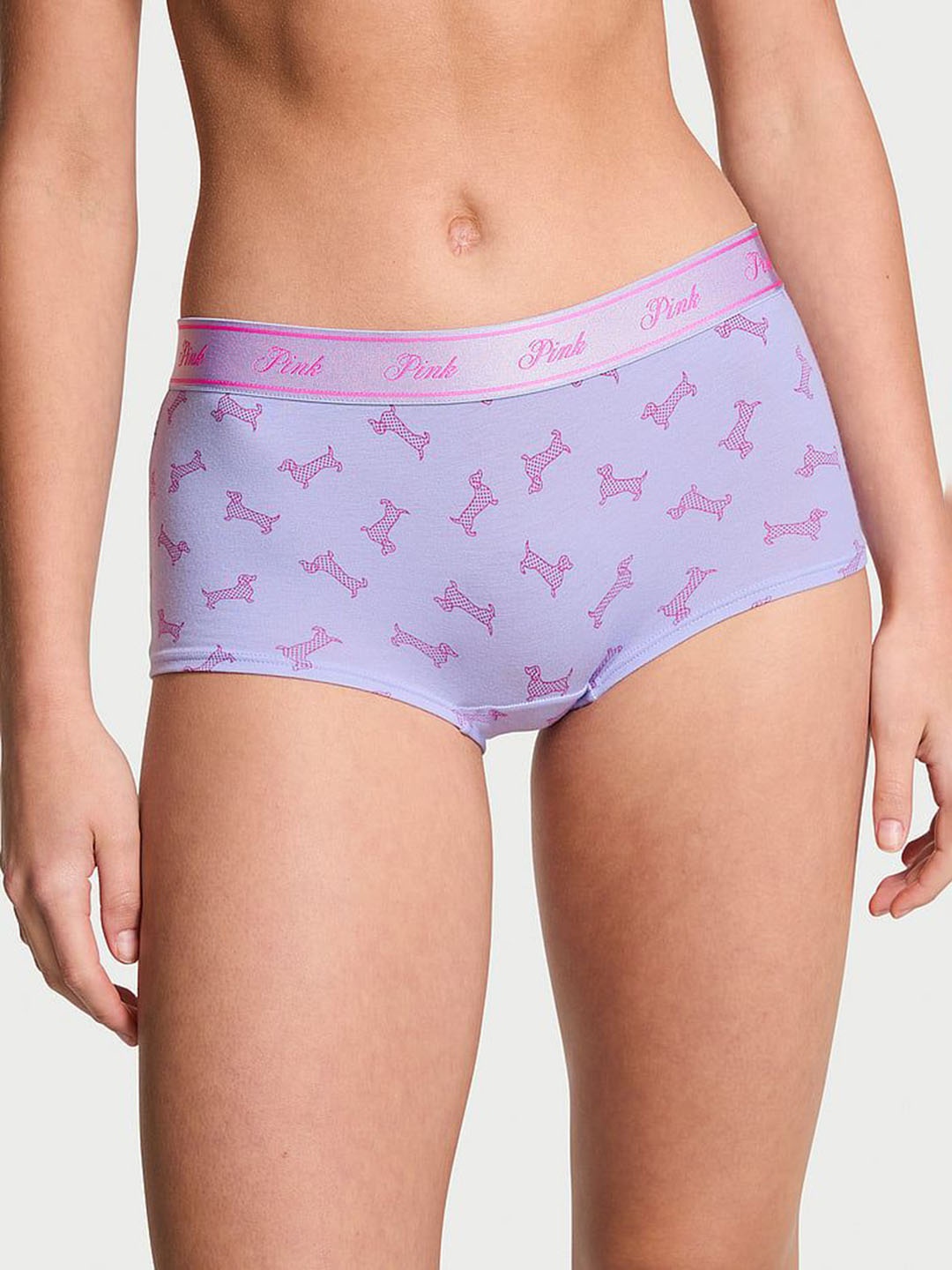 

Victoria's Secret PINK Printed Low Rise Boy Short Briefs-112458346B5A, Blue
