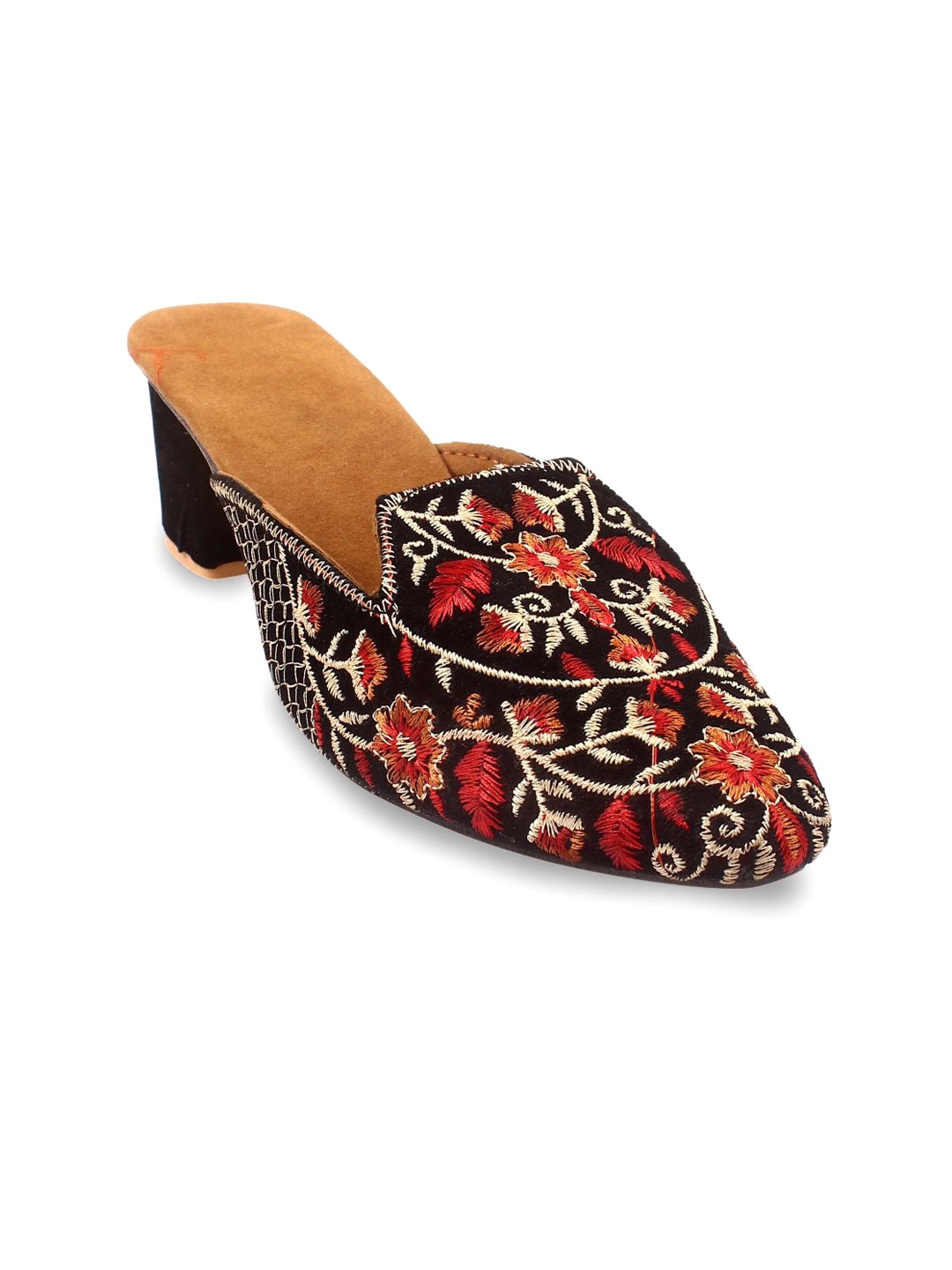 

Apratim Women Embellished Ethnic Mules Flats, Black