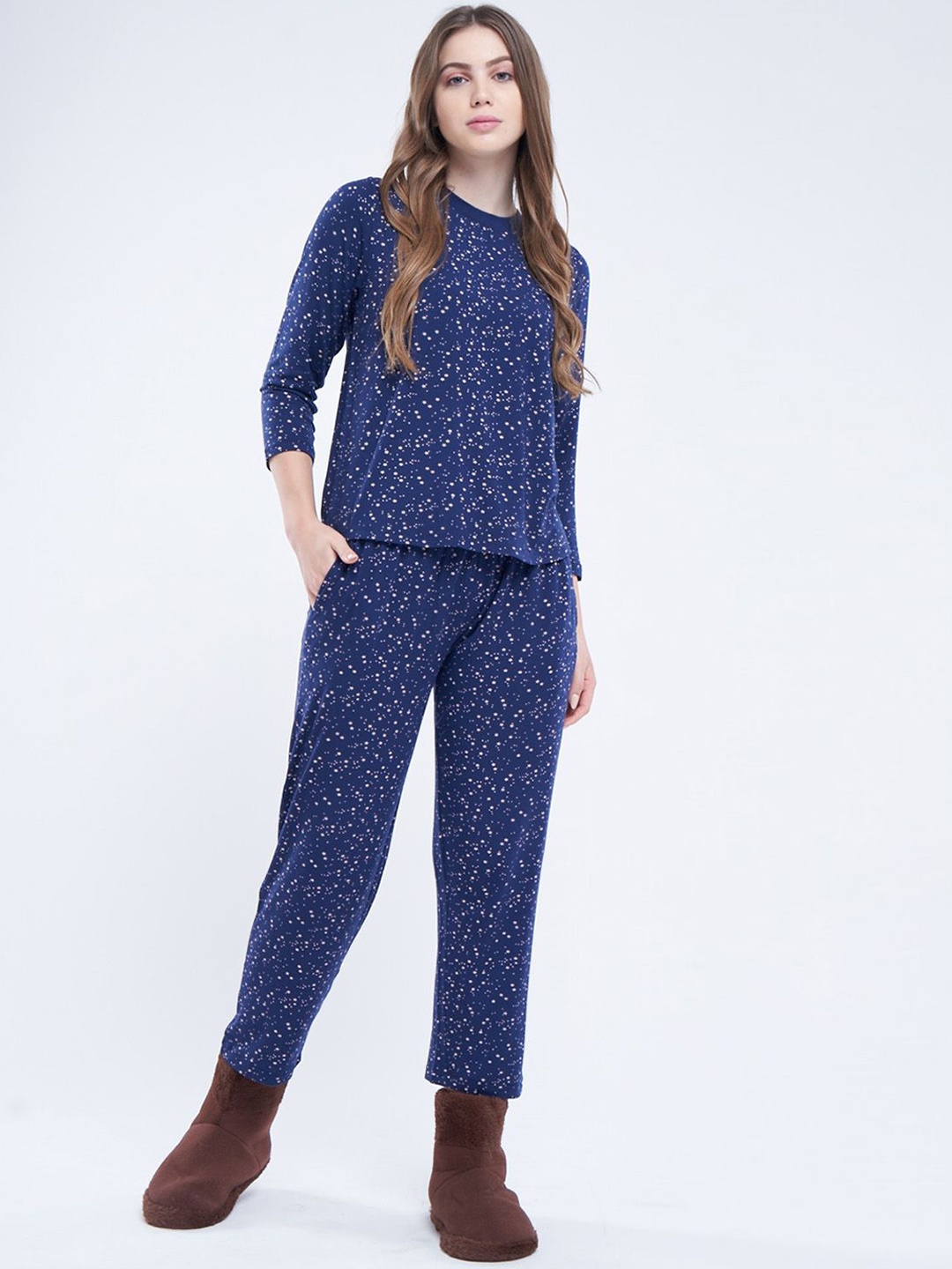 

July Women Night suit, Navy blue