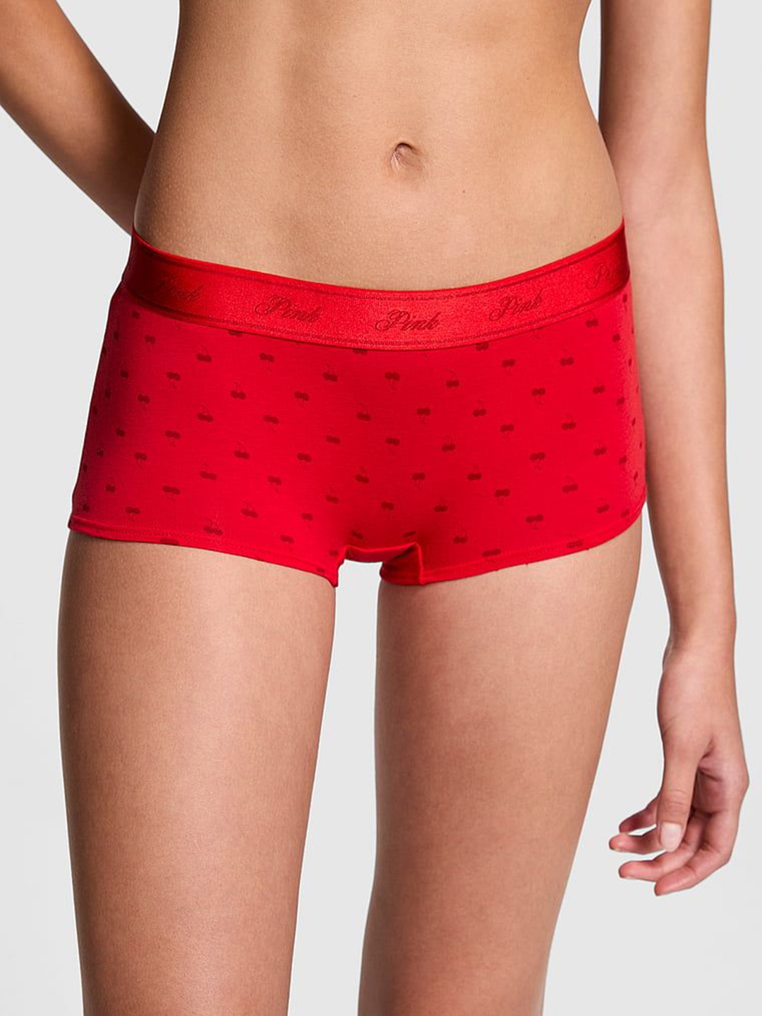 

Victoria's Secret Pink Printed Boy Short Brief 112458346DAC, Red