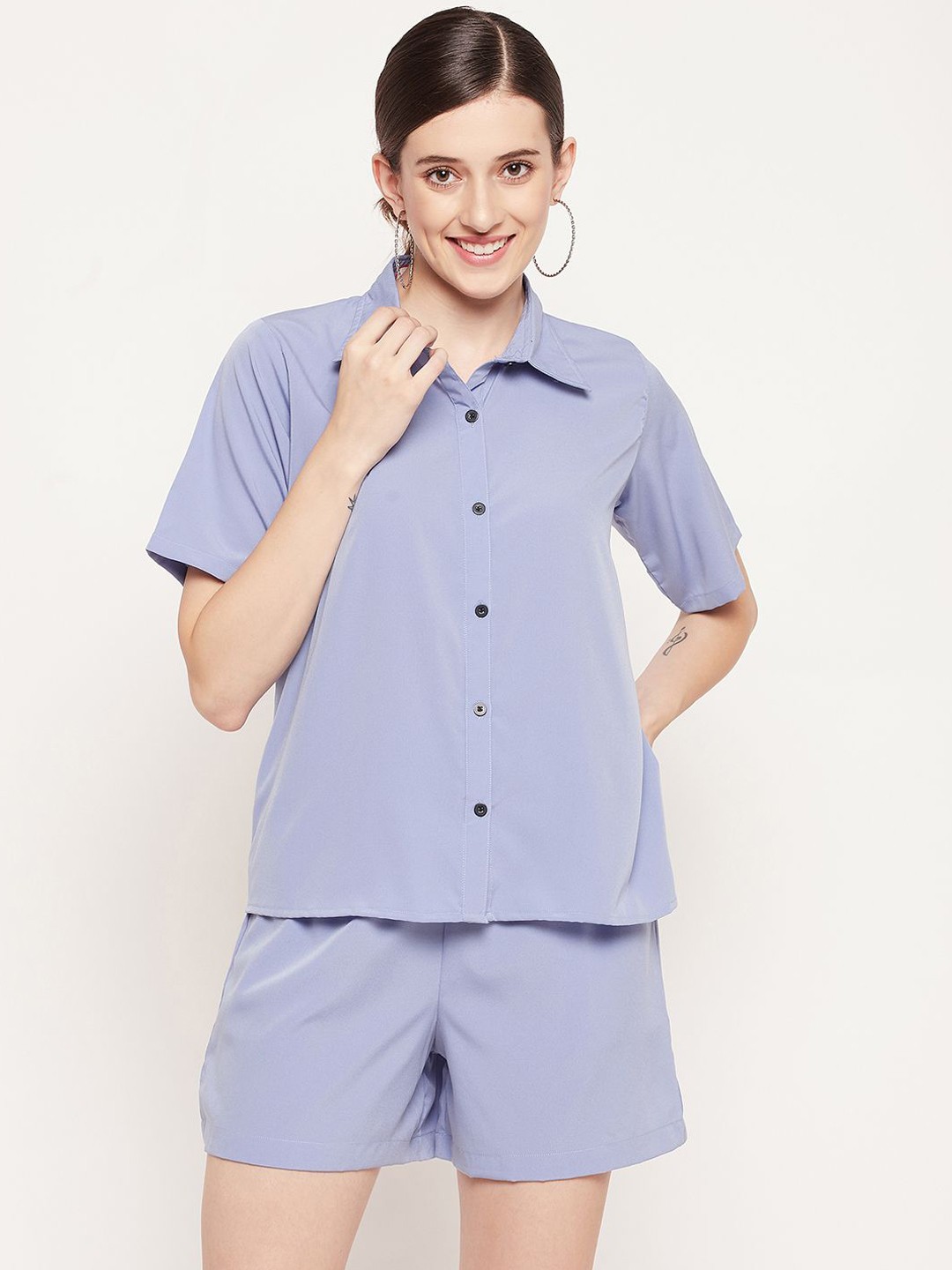 

Murcia Shirt With Shorts Co-Ords, Blue