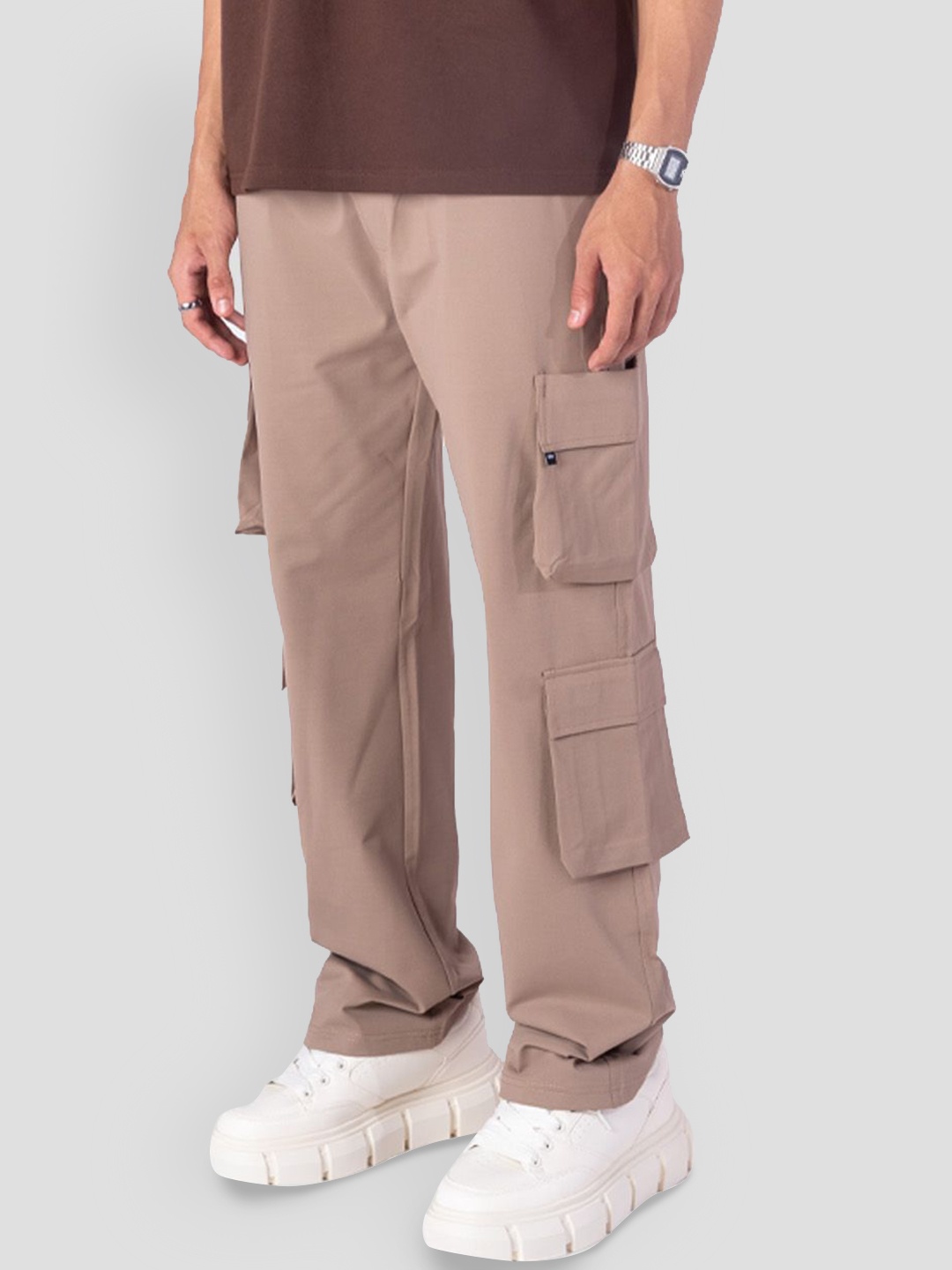 

HOP HEAD Unisex Relaxed Straight Fit Cargo Trousers, Brown
