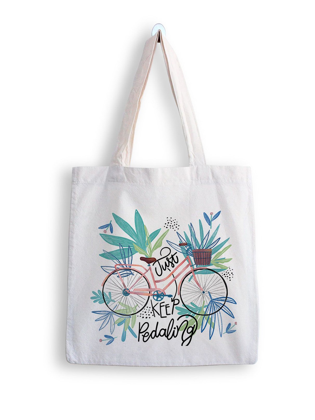 

ARTBUG Printed Structured Tote Bag, White