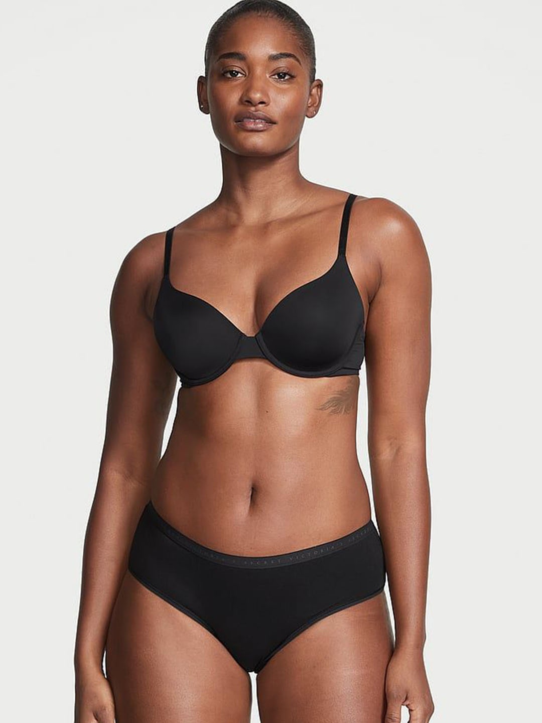 

Victoria's Secret Mid Rise Hipster Briefs 1121489654A2, Black