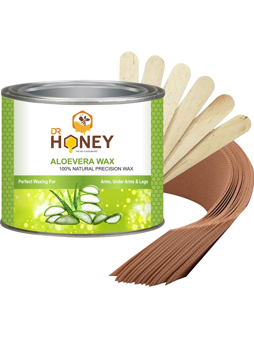 

DR HONEY Aloevera 100% Natural Precision Hot Wax - 600g, Brown