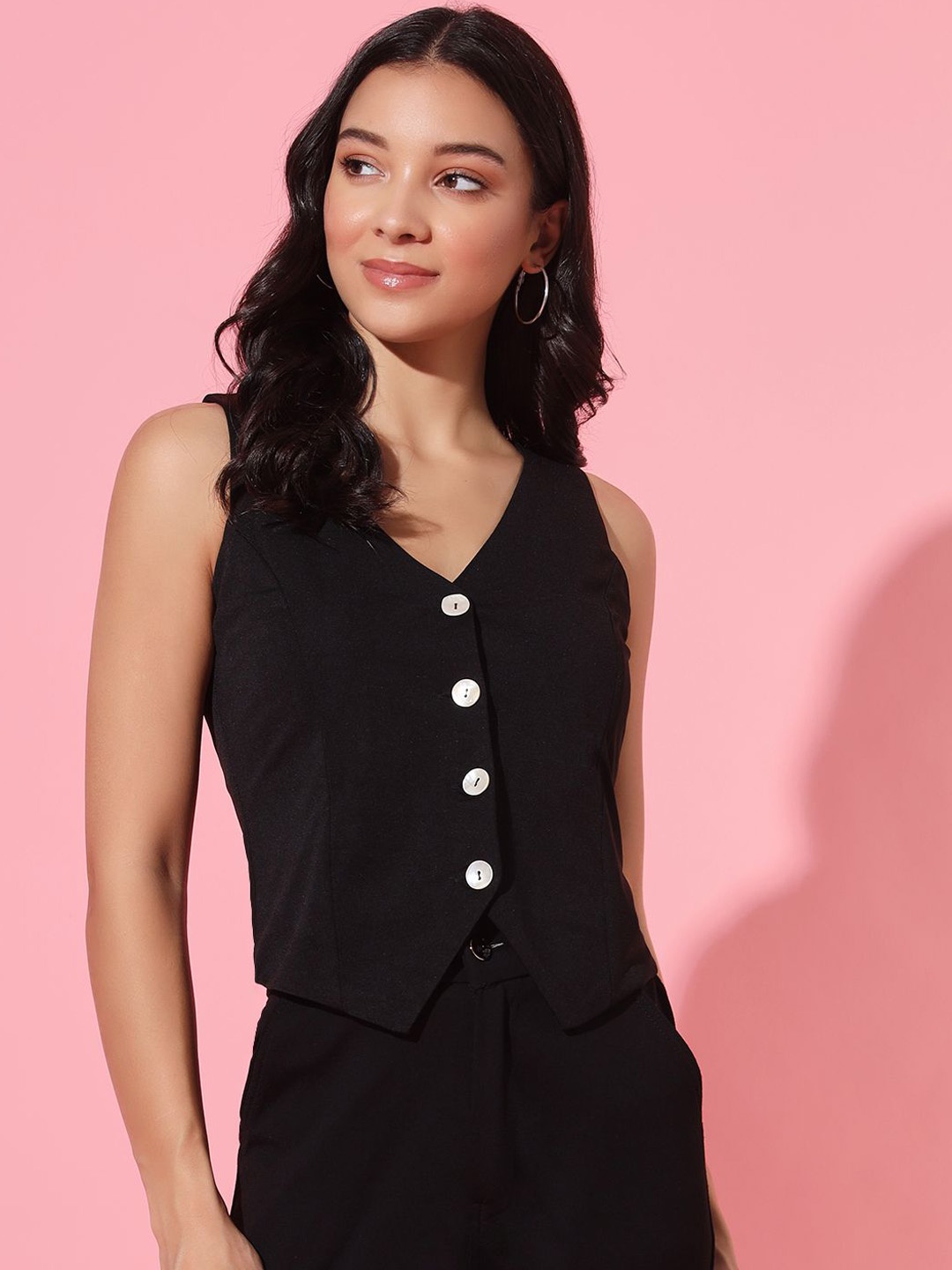 

Trend Arrest V-Neck Slim Fit Waistcoat, Black