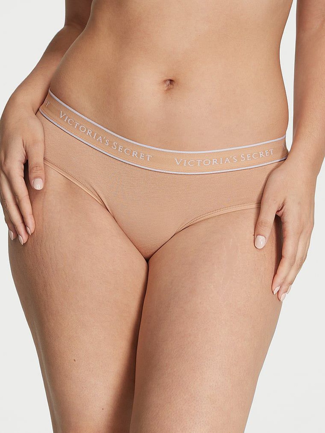 

Victoria's Secret Cotton Hiphugger Panty Hipster Briefs, Beige