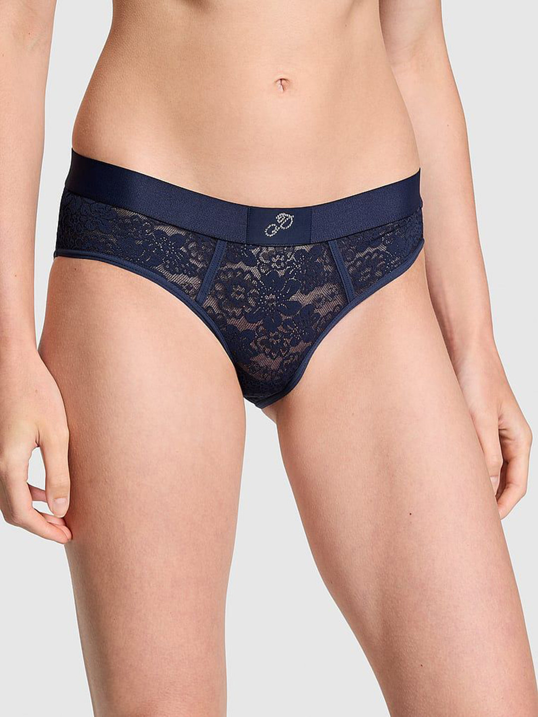 

Victoria's Secret Women Self Design Hiphugger Brifes, Blue