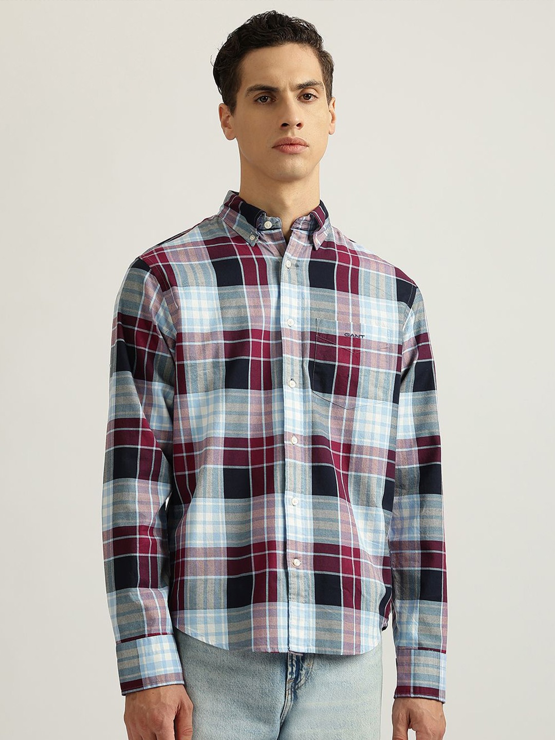 

GANT Men Opaque Checked Casual Shirt, Multi