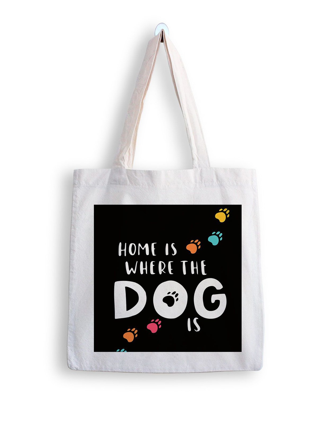 

ARTBUG Printed Structured Tote Bag, White