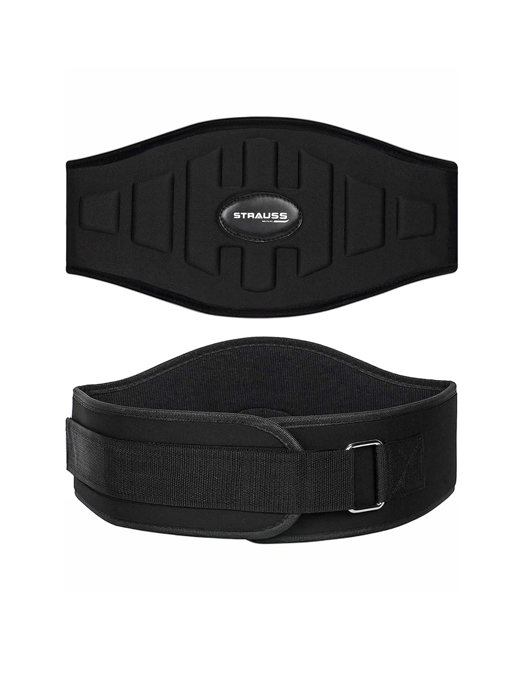 

STRAUSS Adjustable Weightlifting Gym Belt, Black