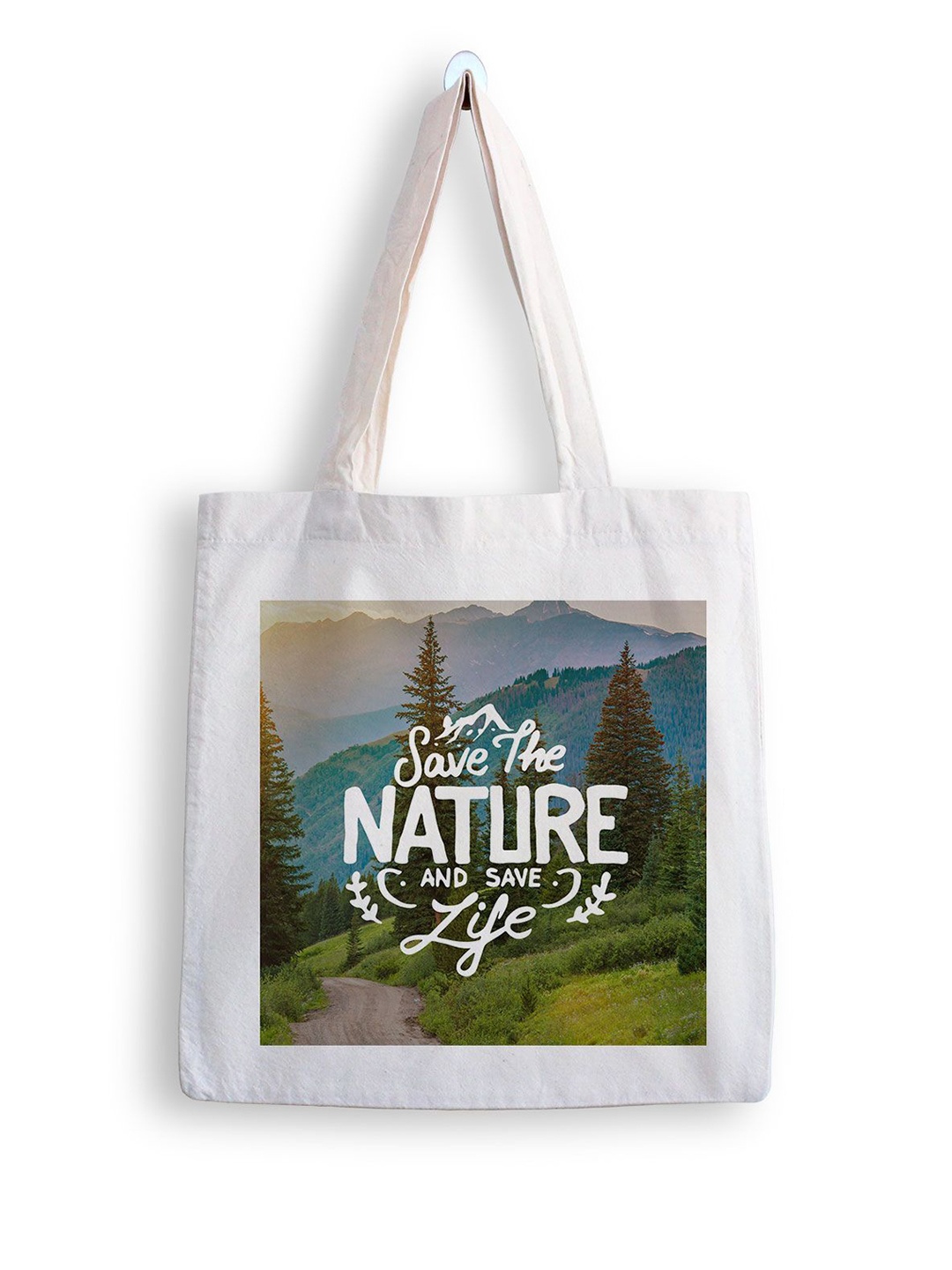 

ARTBUG Printed Structured Tote Bag, White