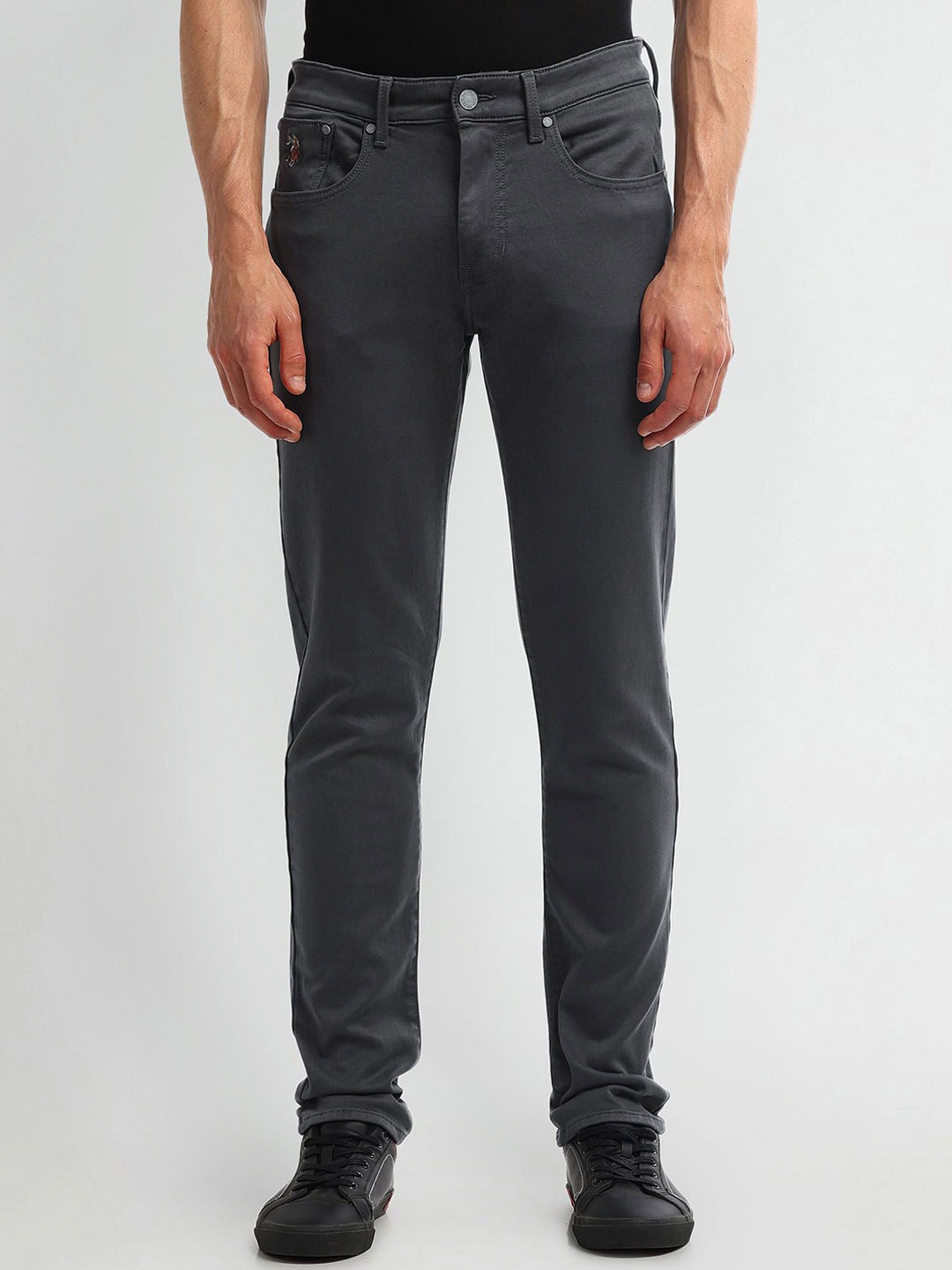 

U.S. Polo Assn. Men Prince Slim Fit Stretchable Jeans, Charcoal