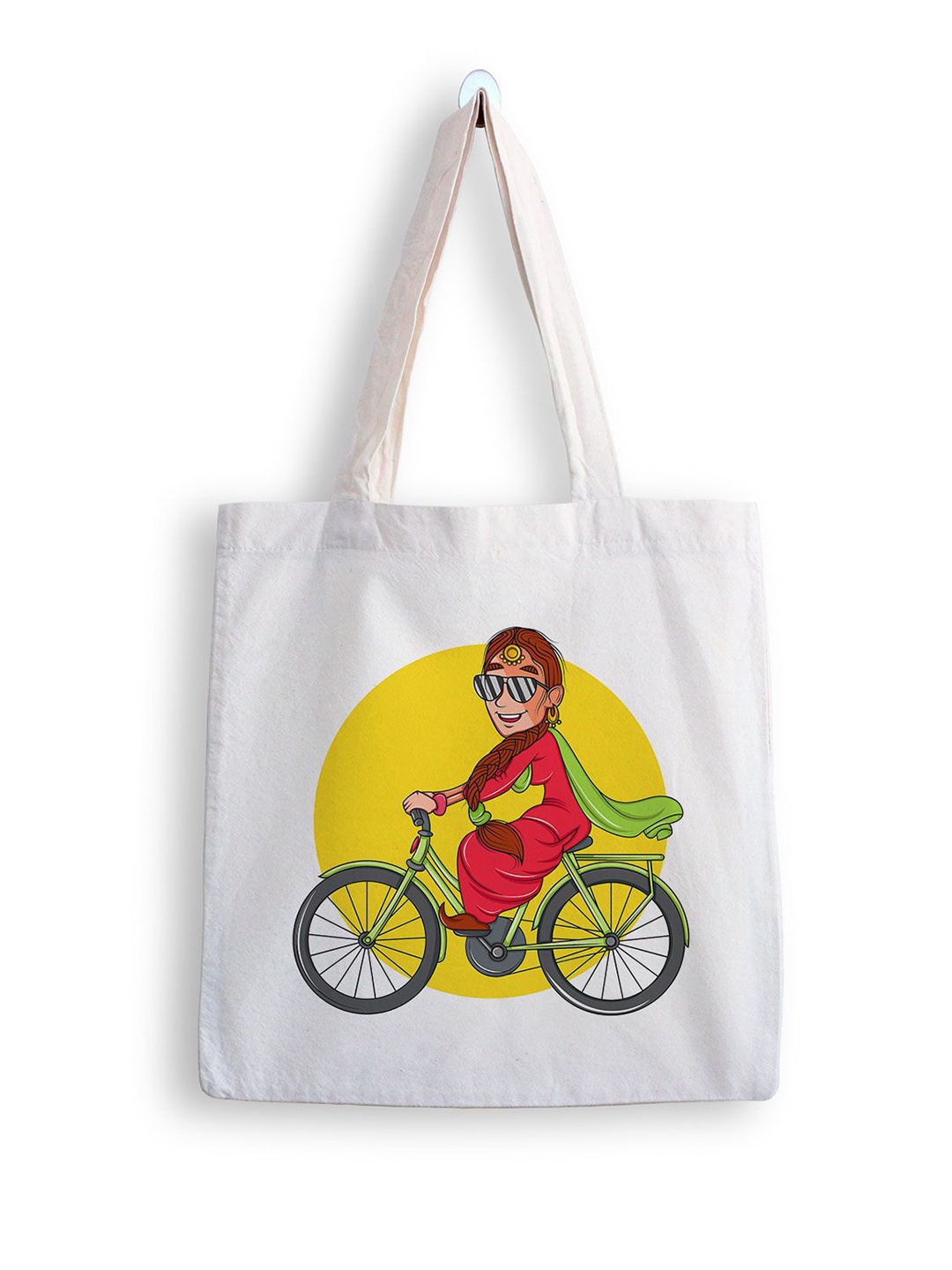 

ARTBUG Printed Shopper Tote Bag, White