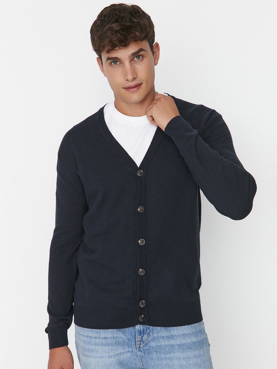 

Trendyol Men Cardigan, Navy blue