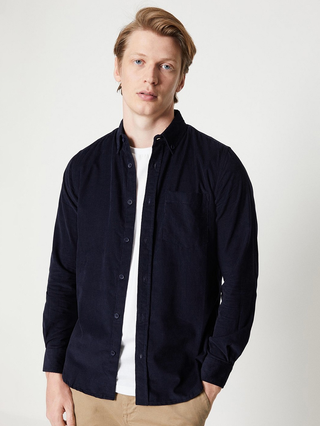 

Burton Pure Cotton Corduroy Shirt, Navy blue