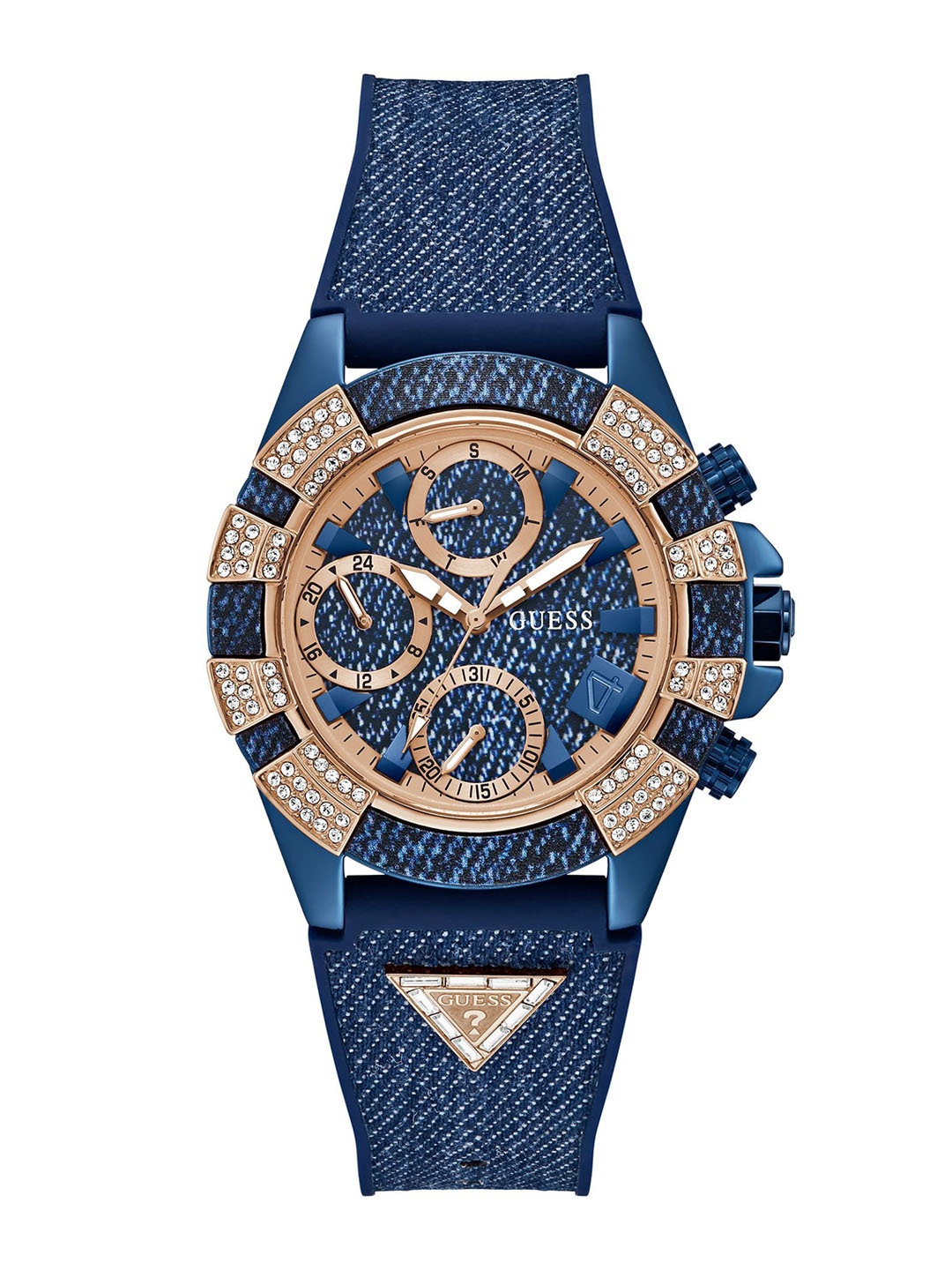

GUESS Women Patterned Dial & Straps Analogue Watch GW0813L1, Blue