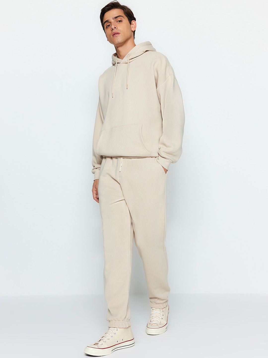 

Trendyol Men Hood Neck Tracksuits, Cream