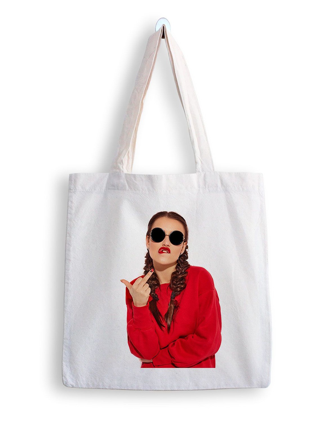 

ARTBUG Printed Shopper Tote Bag, White