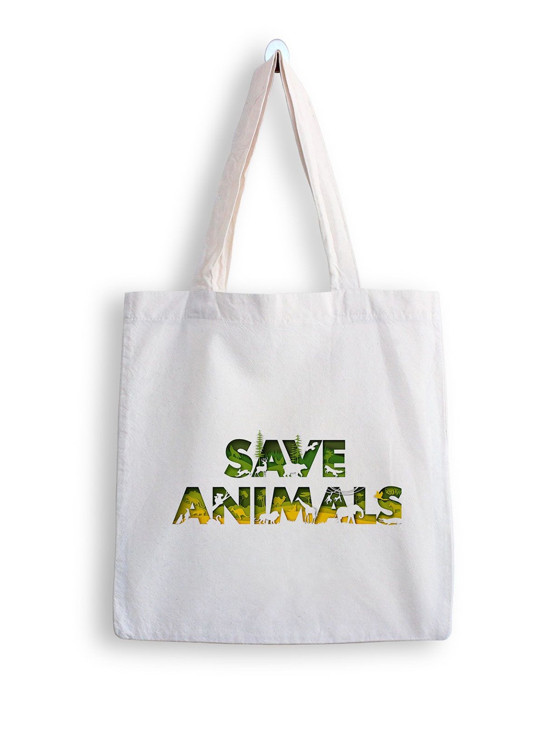 

ARTBUG Printed Structured Tote Bag, White
