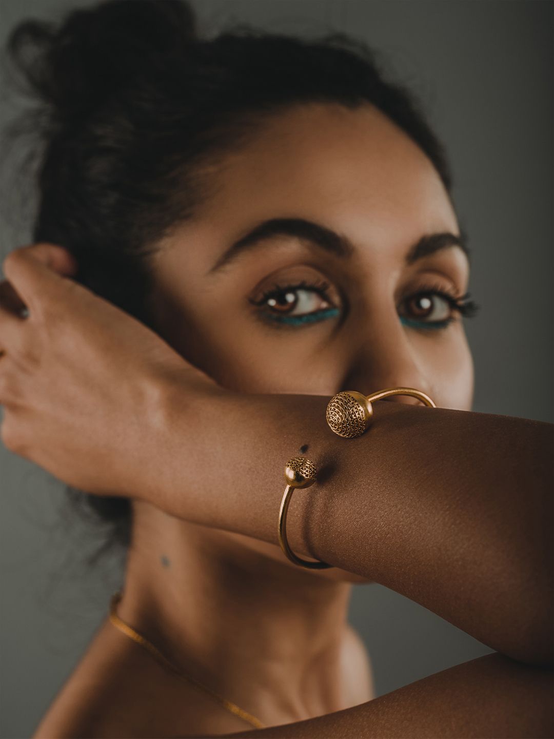 

The Slow Studio Unisex Gold Plated Cuff Bracelet