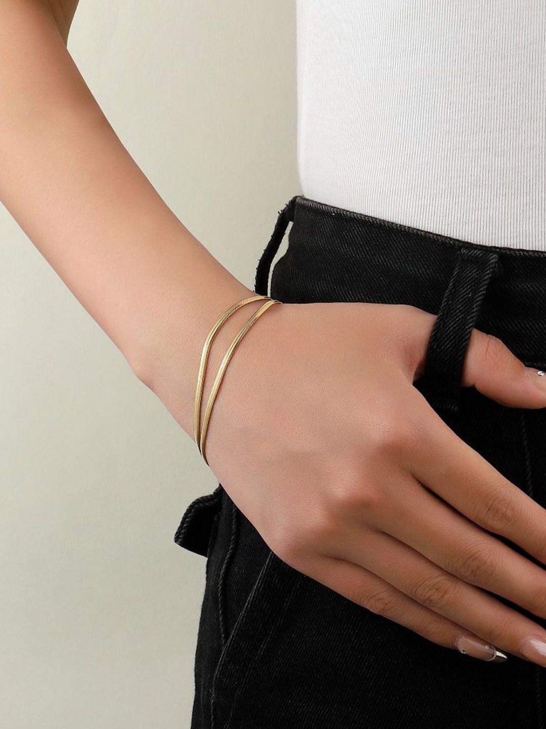 

SALTY Stainless Steel Multistrand Bracelet, Gold