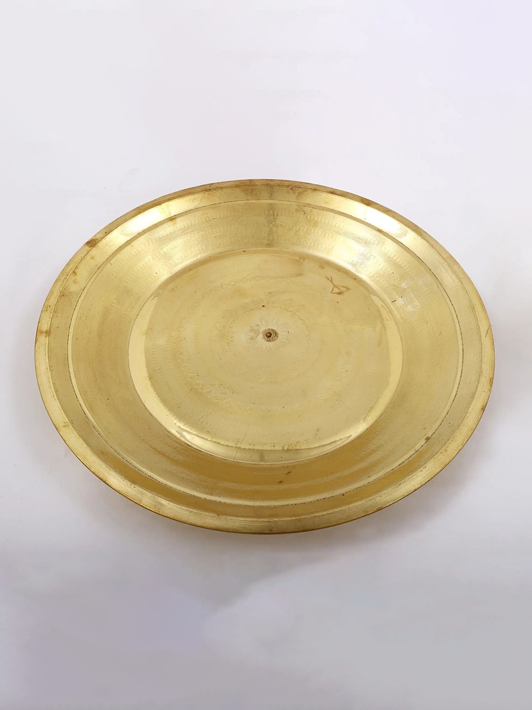

Exotic India Brass Ritual Thali (Parat), Gold