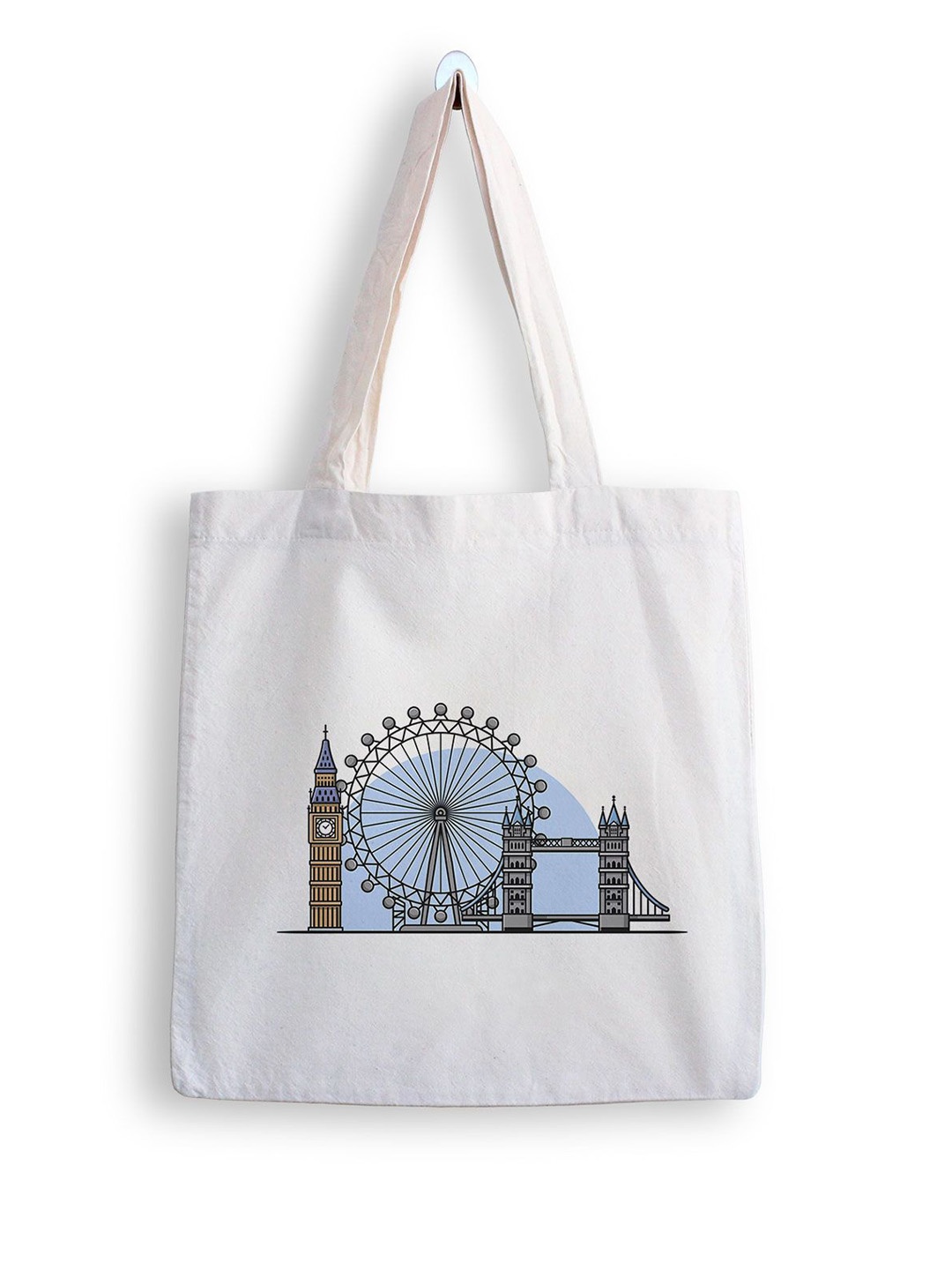 

ARTBUG Printed Structured Tote Bag, White