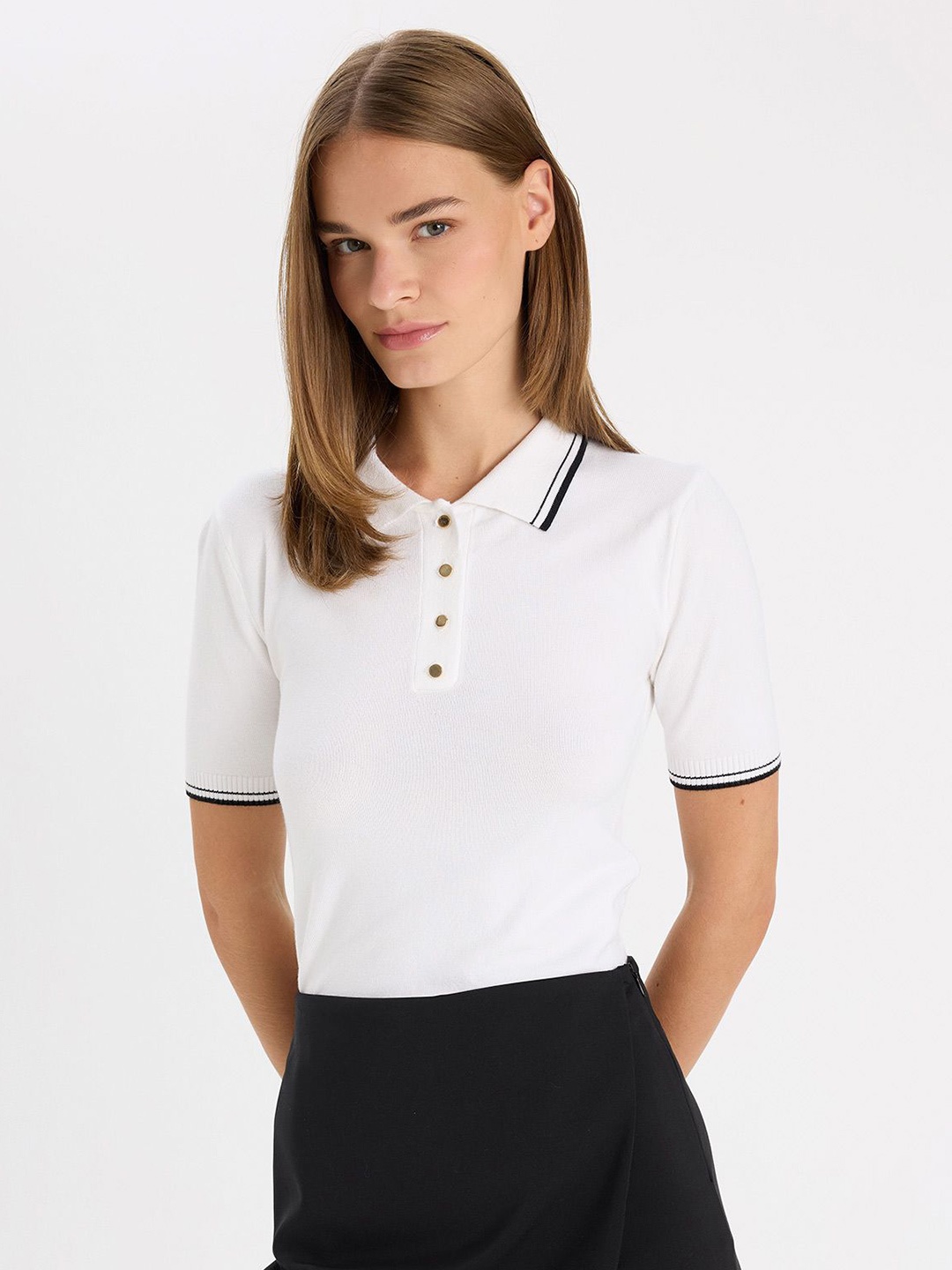

DeFacto Short Sleeves T-Shirts, White