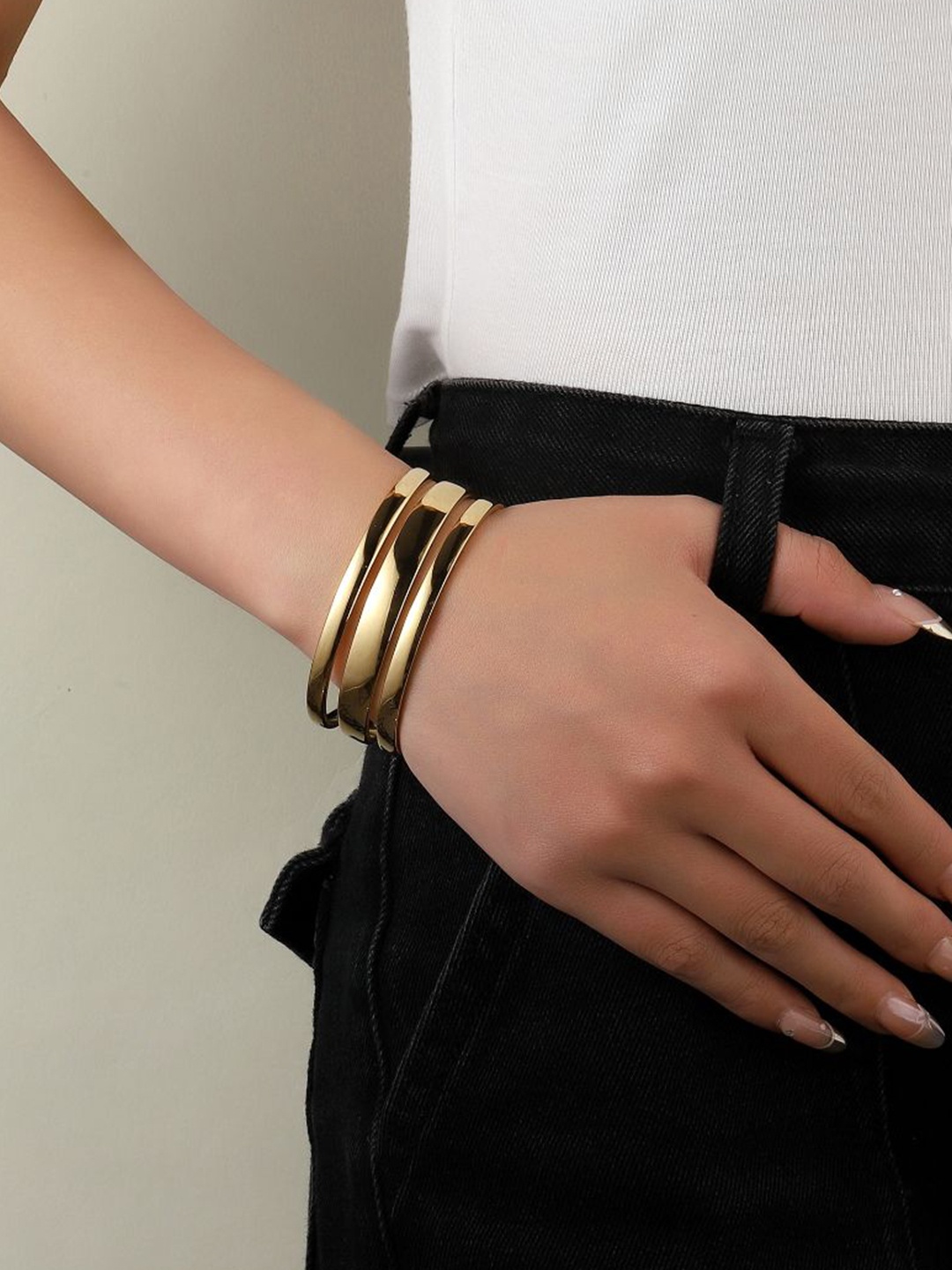 

SALTY Imperial Gold Stainless Steel Cuff Bracelet