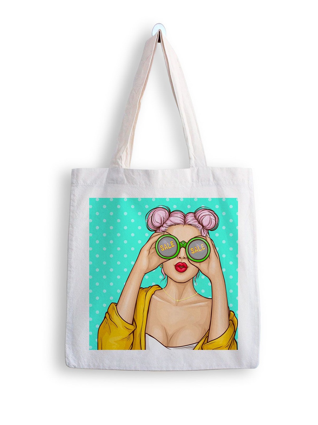 

ARTBUG Printed Shopper Tote Bag, White