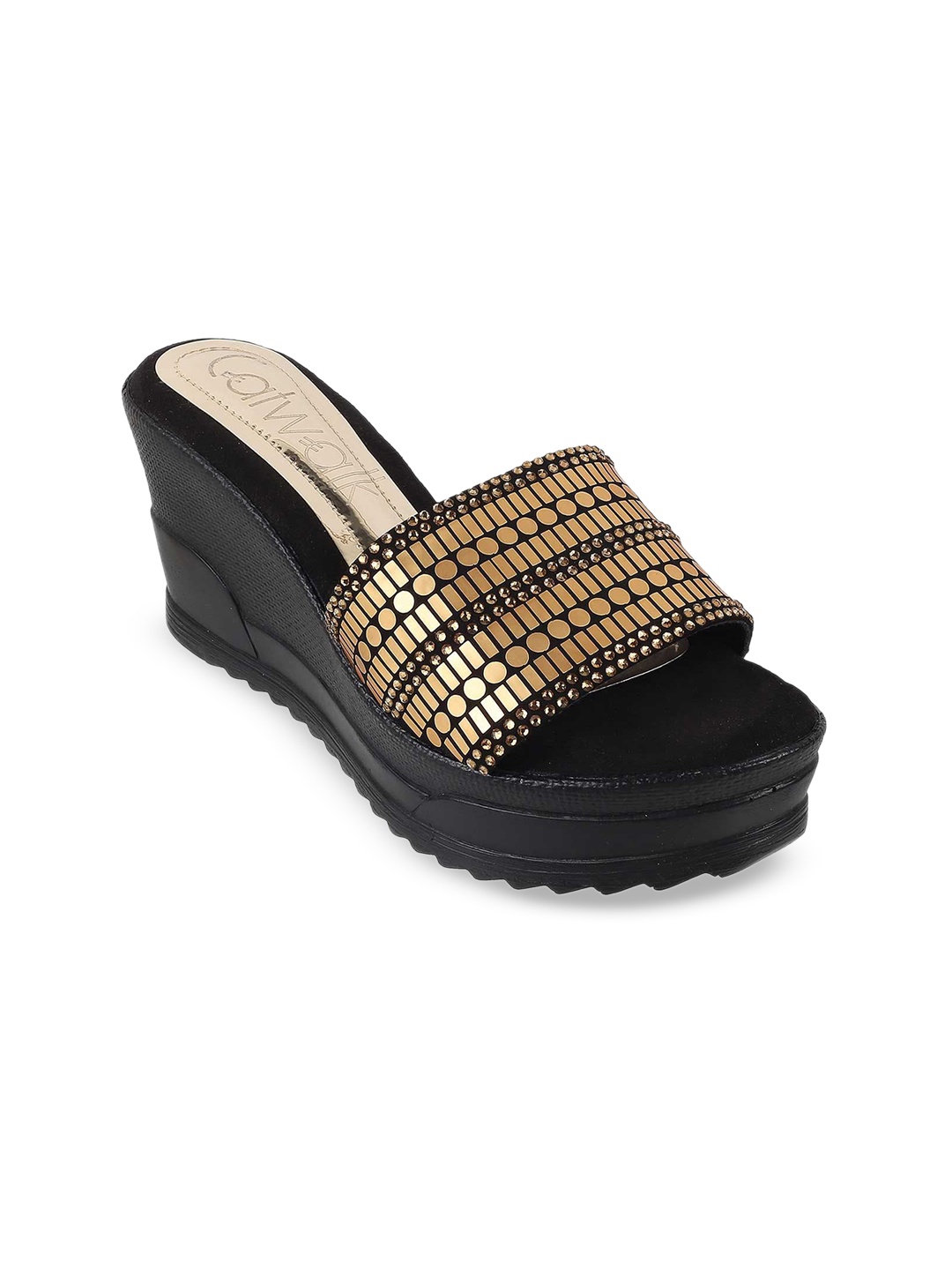 

Catwalk Women Flatform Heels Sandals, Gold