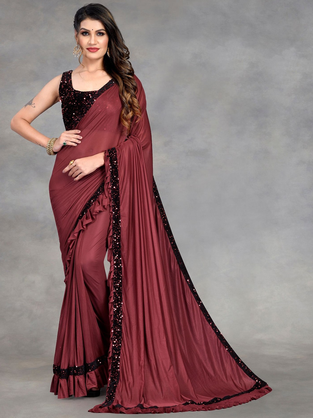 

Aika Saree, Maroon