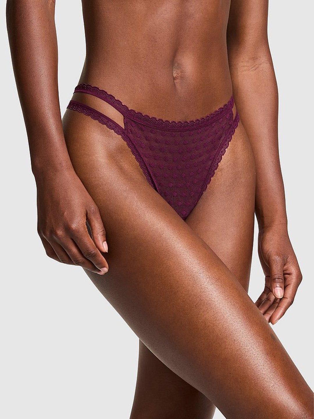 

Victoria's Secret Women Strappy Thong Panty, Purple