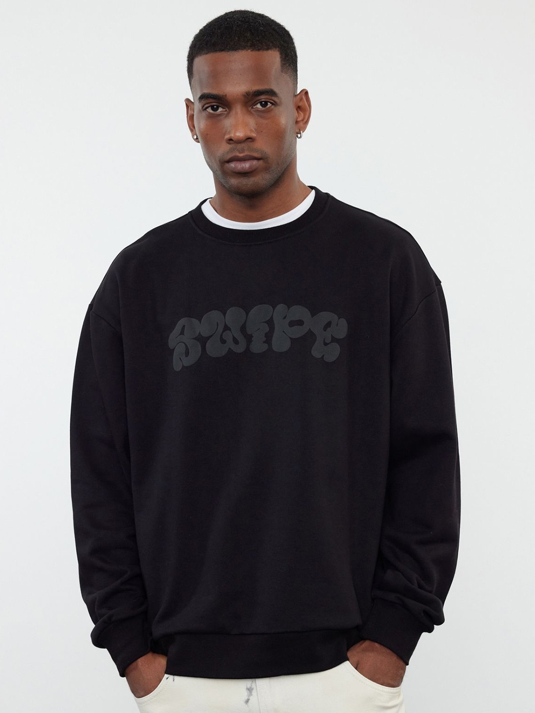 

Trendyol Men Printed Sweatshirt, Black