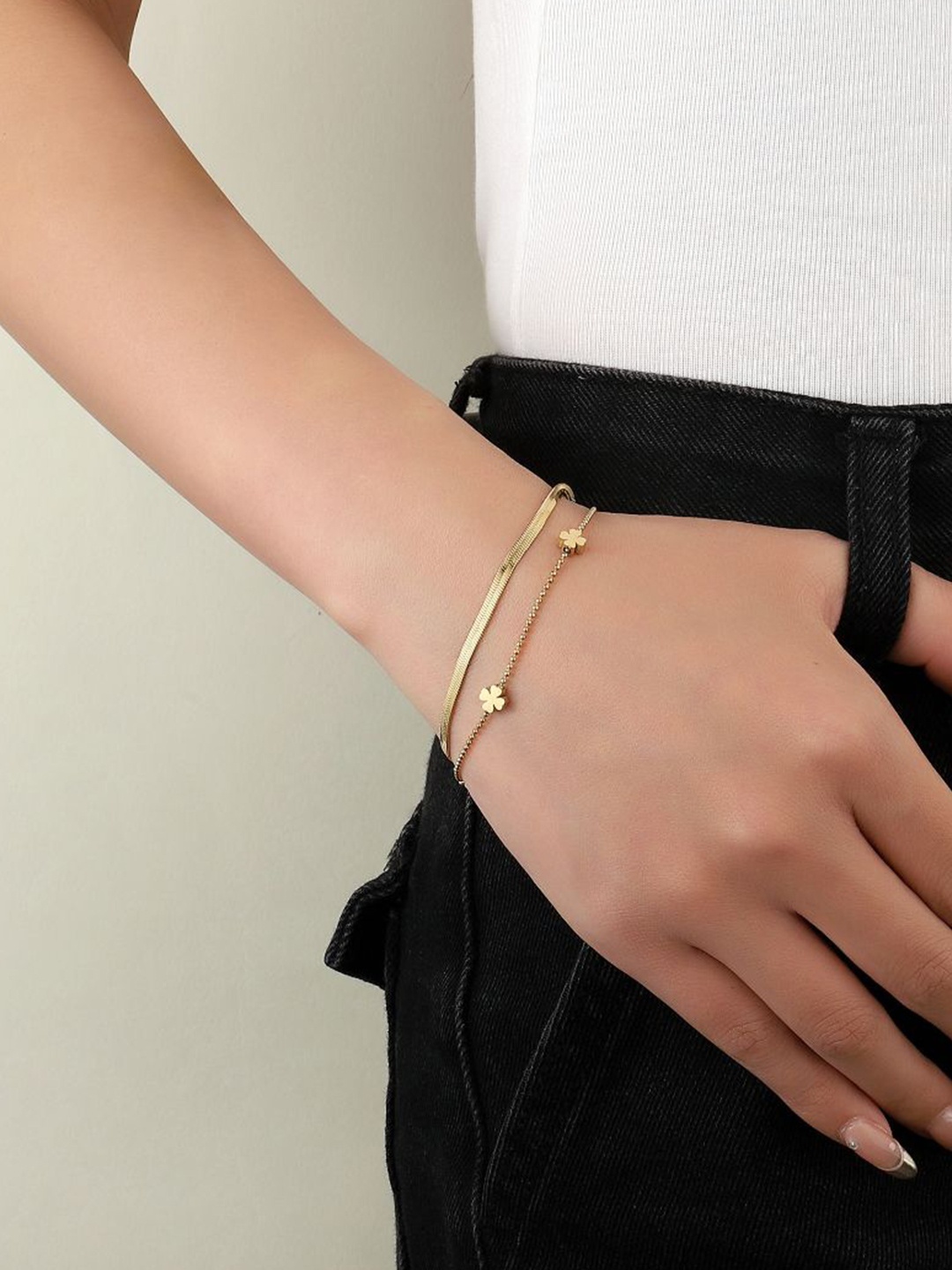 

SALTY Stainless Steel Multistrand Bracelet, Gold