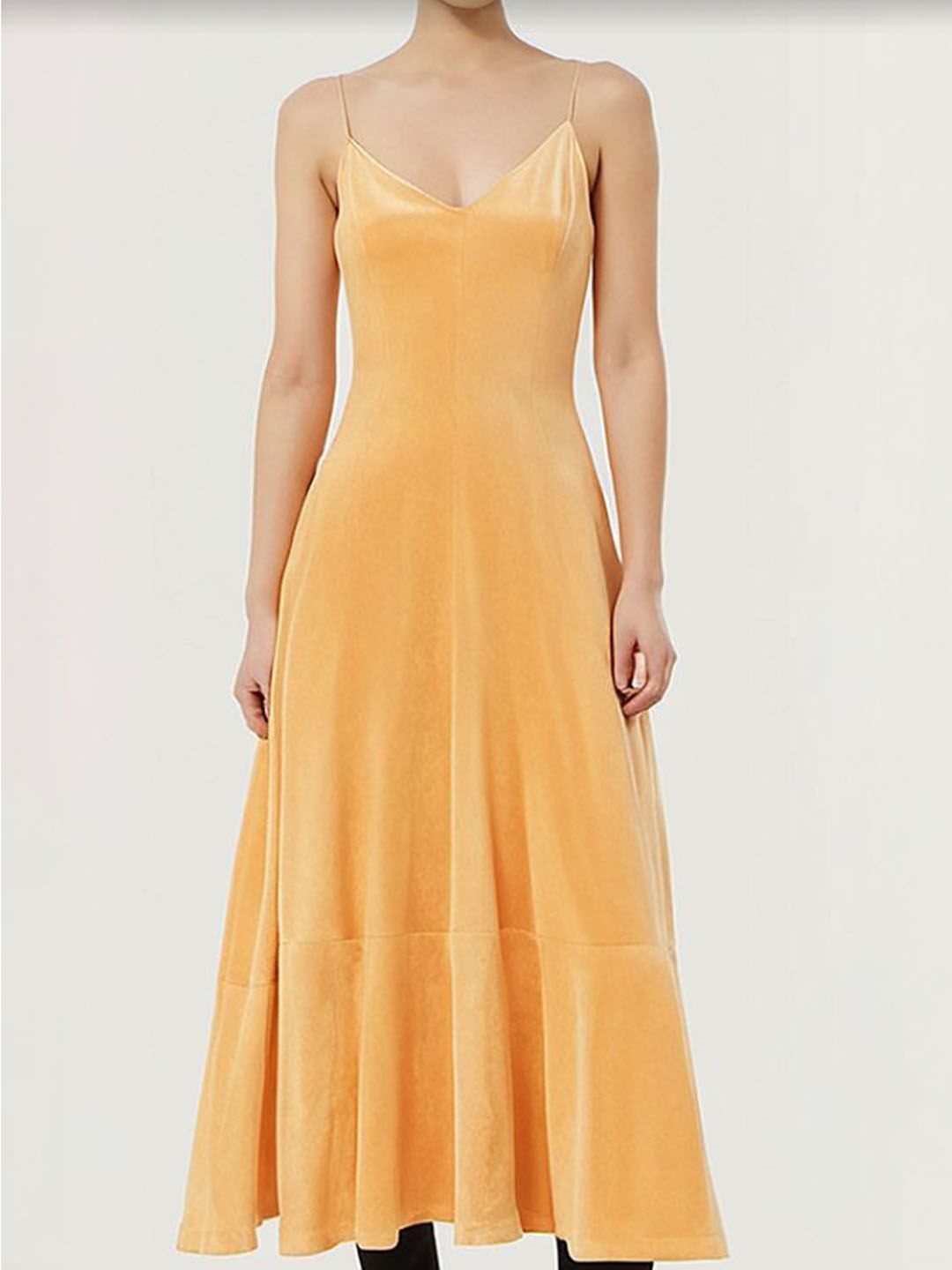 

StyleCast Georgette A-Line Midi Dress, Yellow