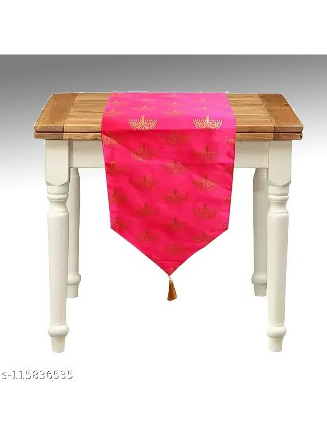 

Pink Parrot Pink & Gold-Toned Woven Design Table Runners