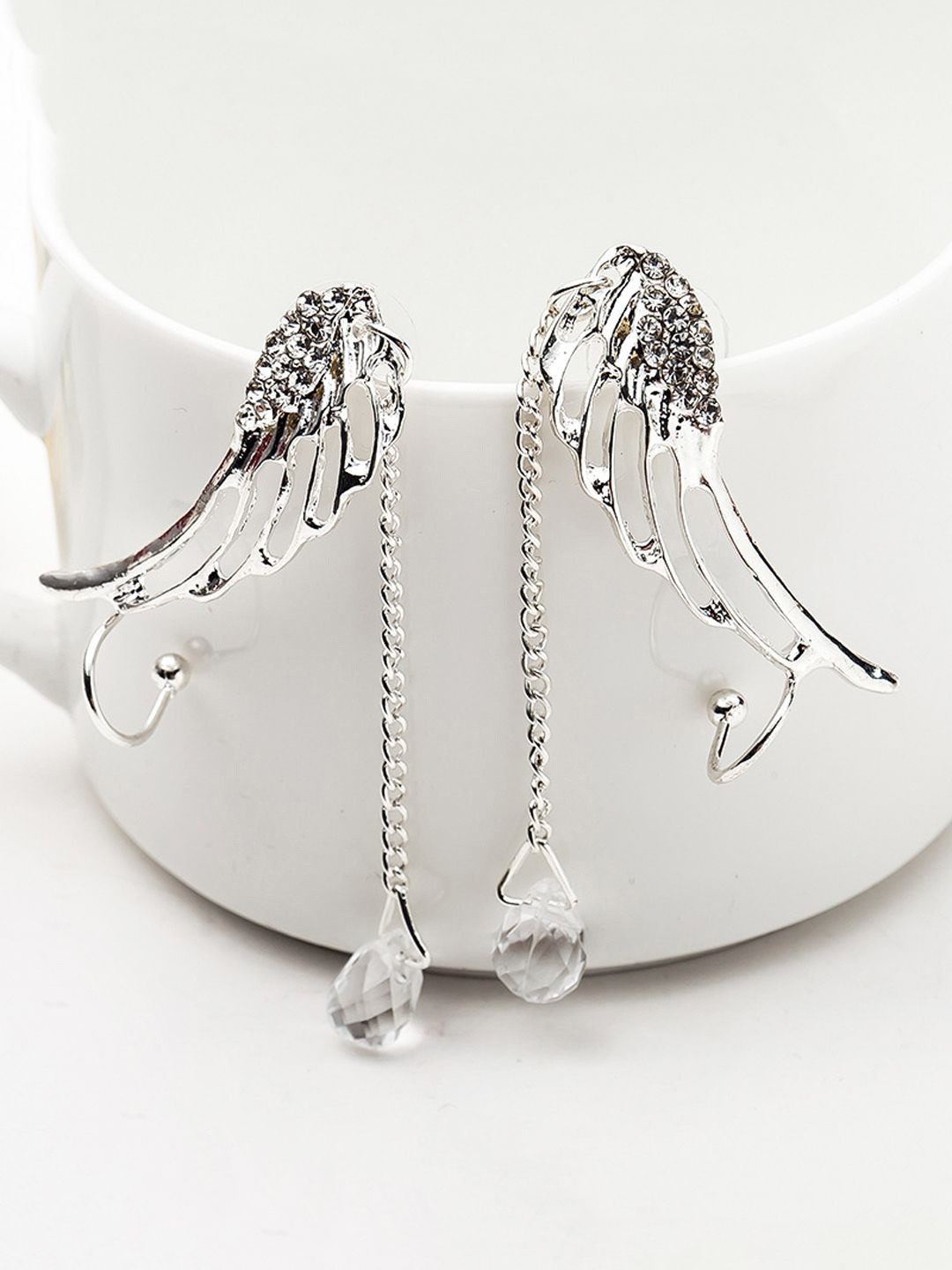 

Krelin Silver-Plated Contemporary Antique Drop Earrings