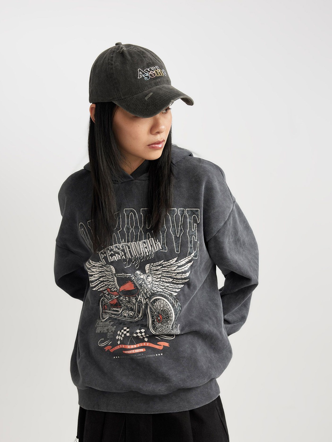 

DeFacto Printed Sweatshirt, Grey