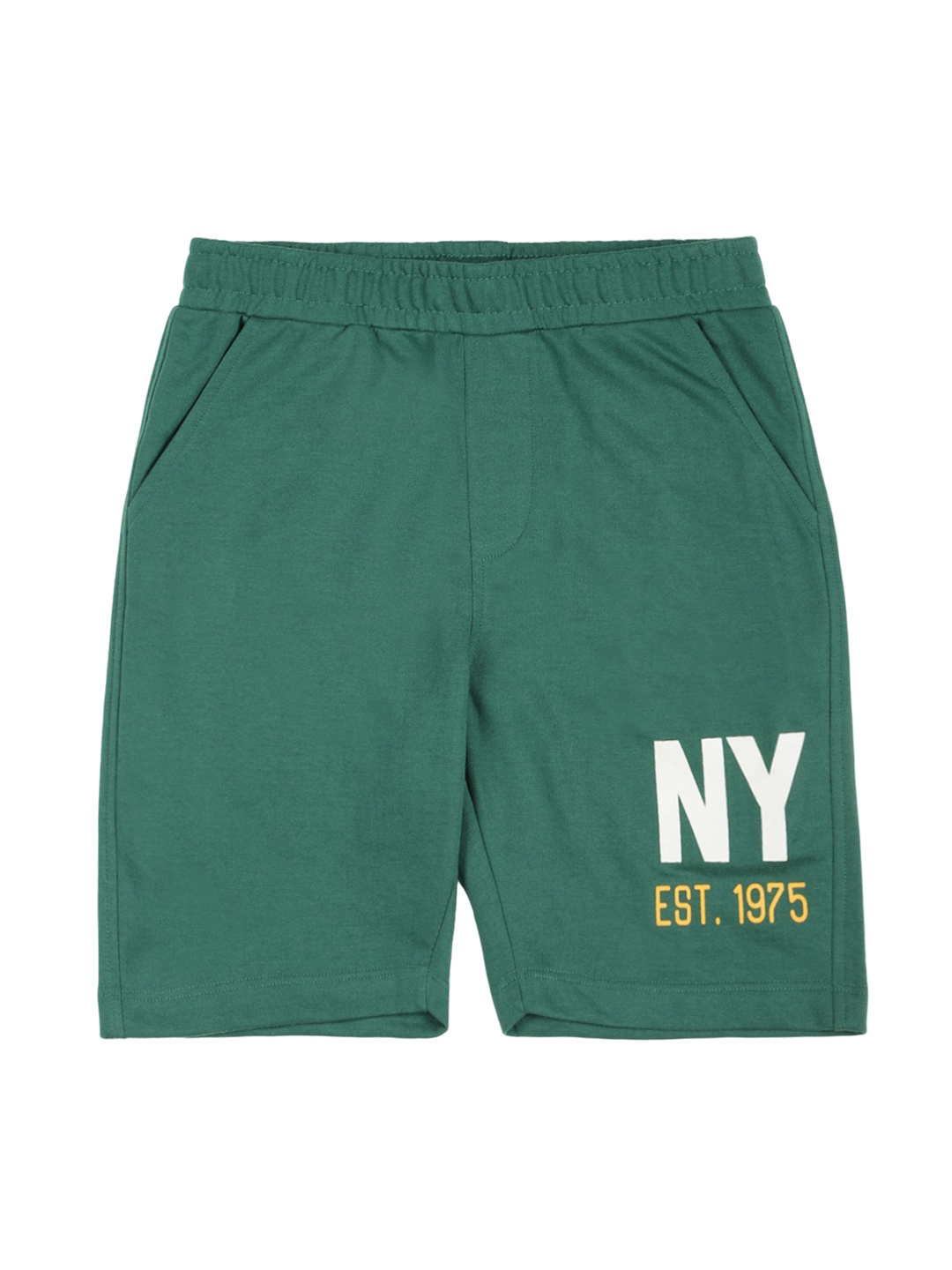 

Alan Jones Boys Typography Printed Outdoor Shorts, Green