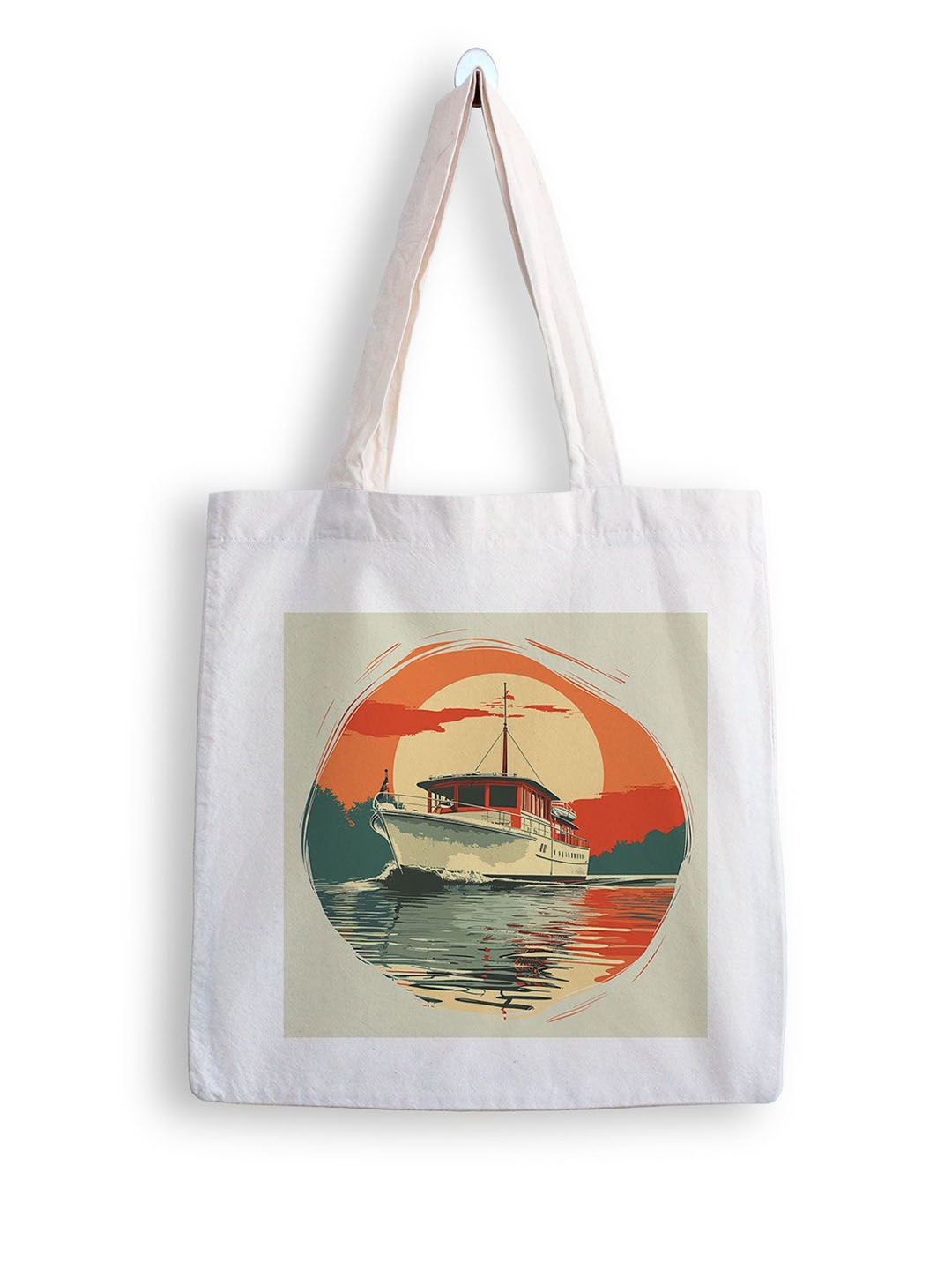 

ARTBUG Printed Structured Tote Bag, White