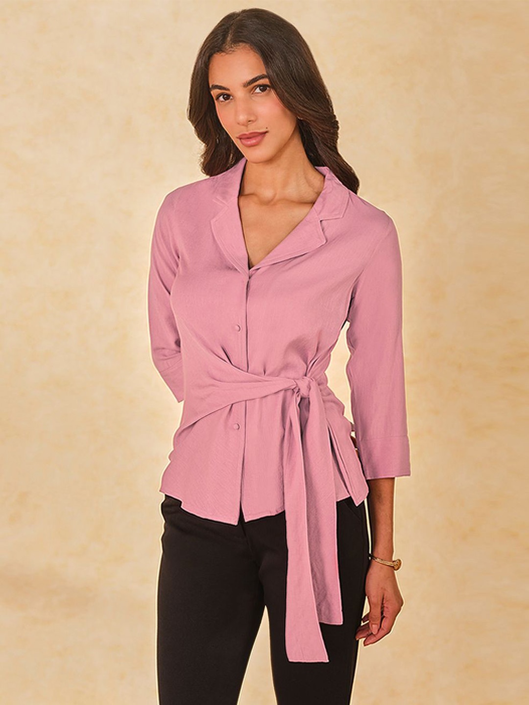

AND Shirt Style Top, Pink