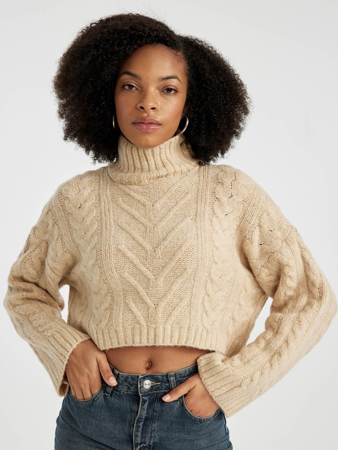 

DeFacto Women Quirky Pullover, Cream