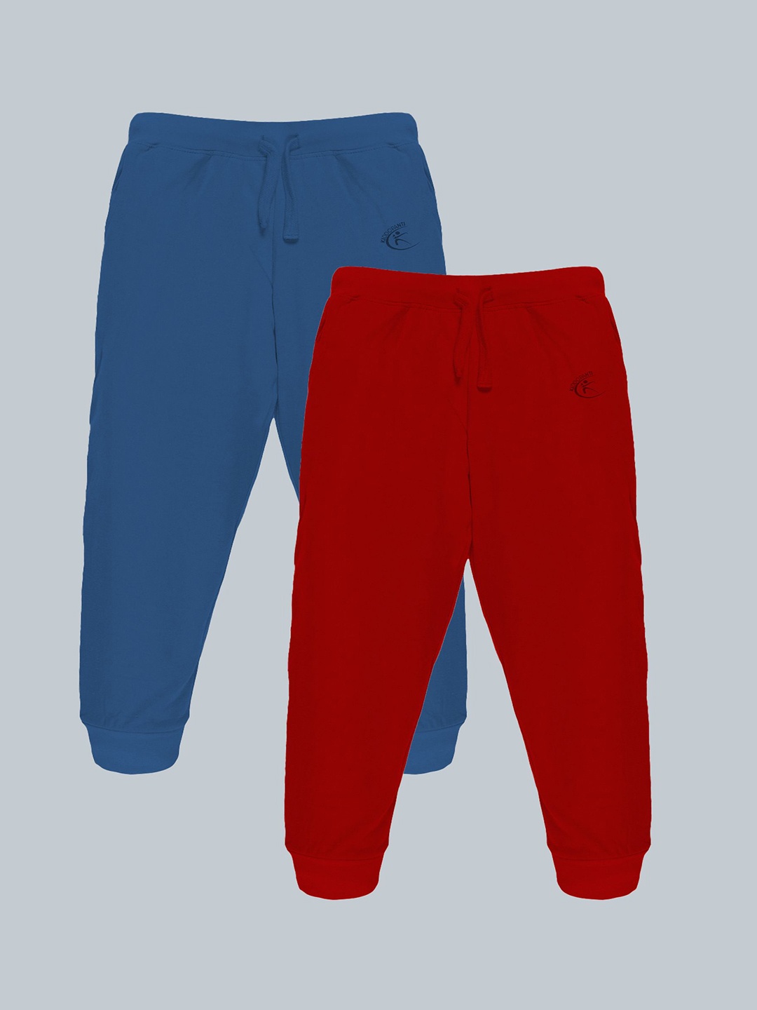

KiddoPanti Kids Pack Of 2 Pure Cotton Mid Rise Joggers, Teal