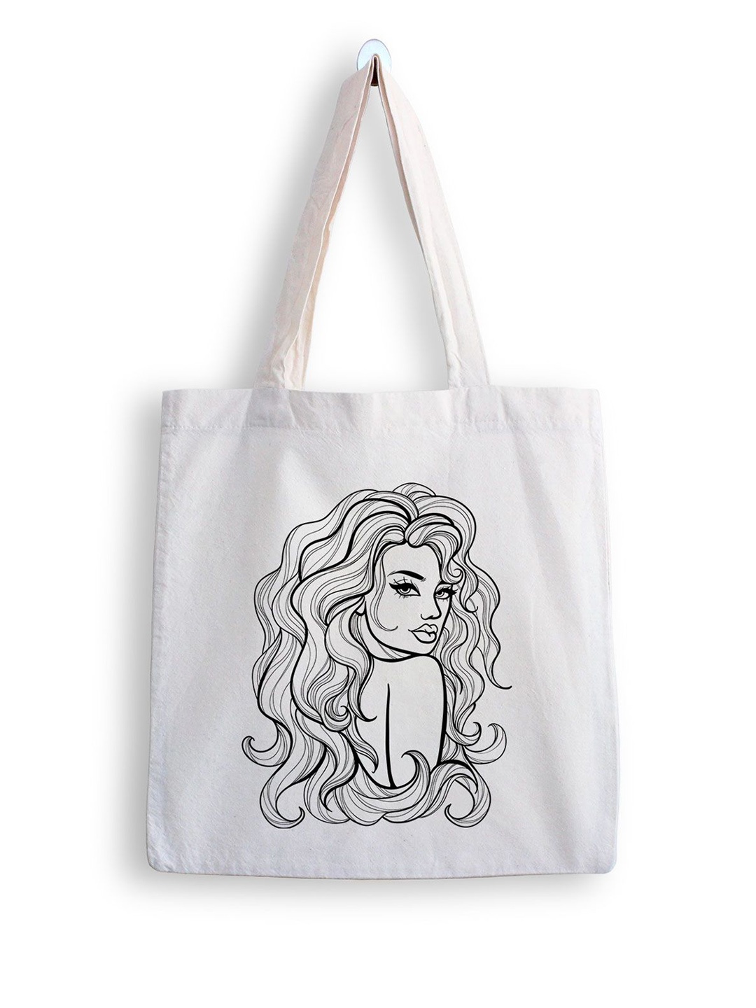 

ARTBUG Printed Shopper Tote Bag, White