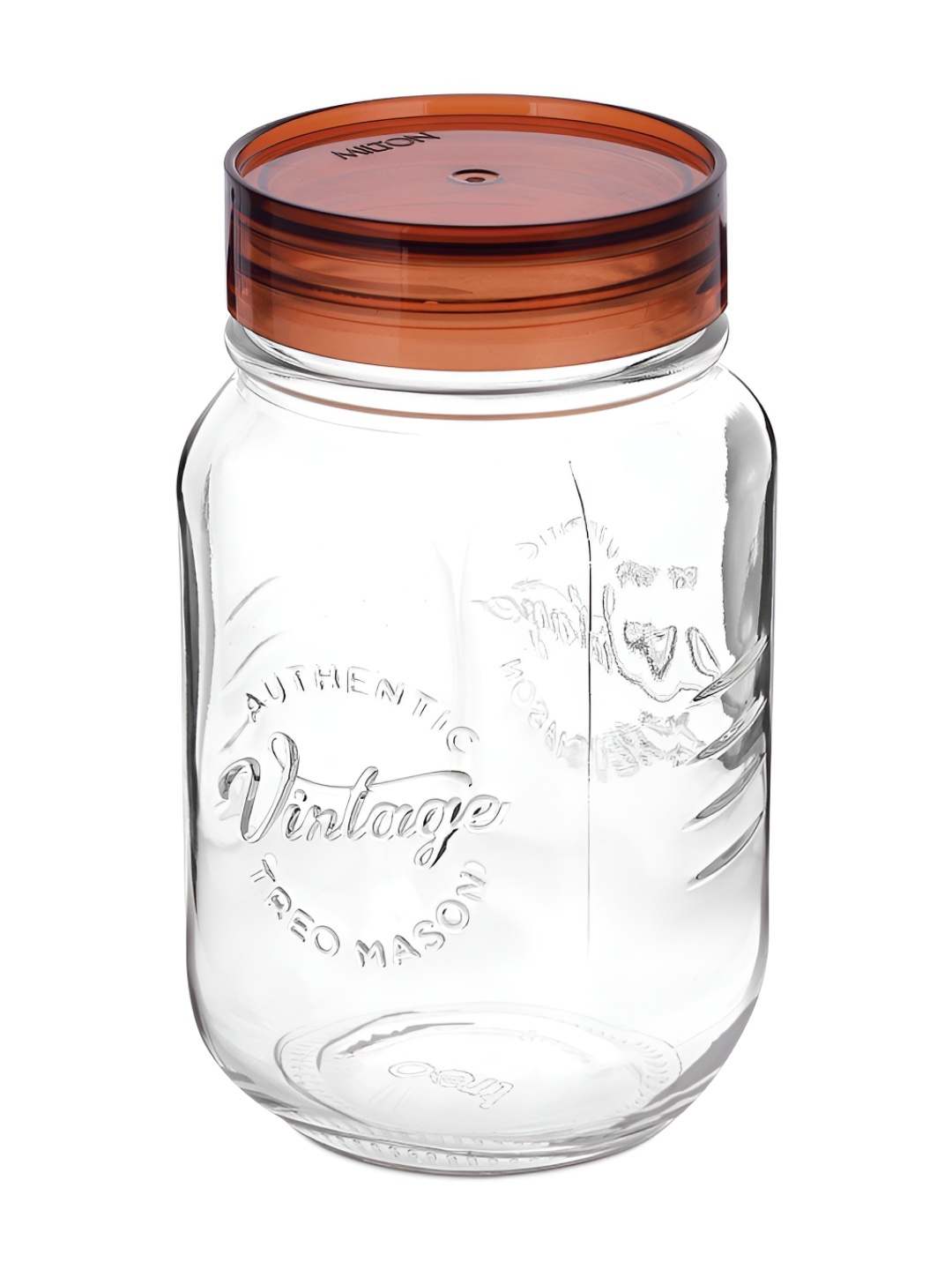 

Treo Vintage Transparent & Brown Glass Jar with Airtight Lid Glass Container 750 ml