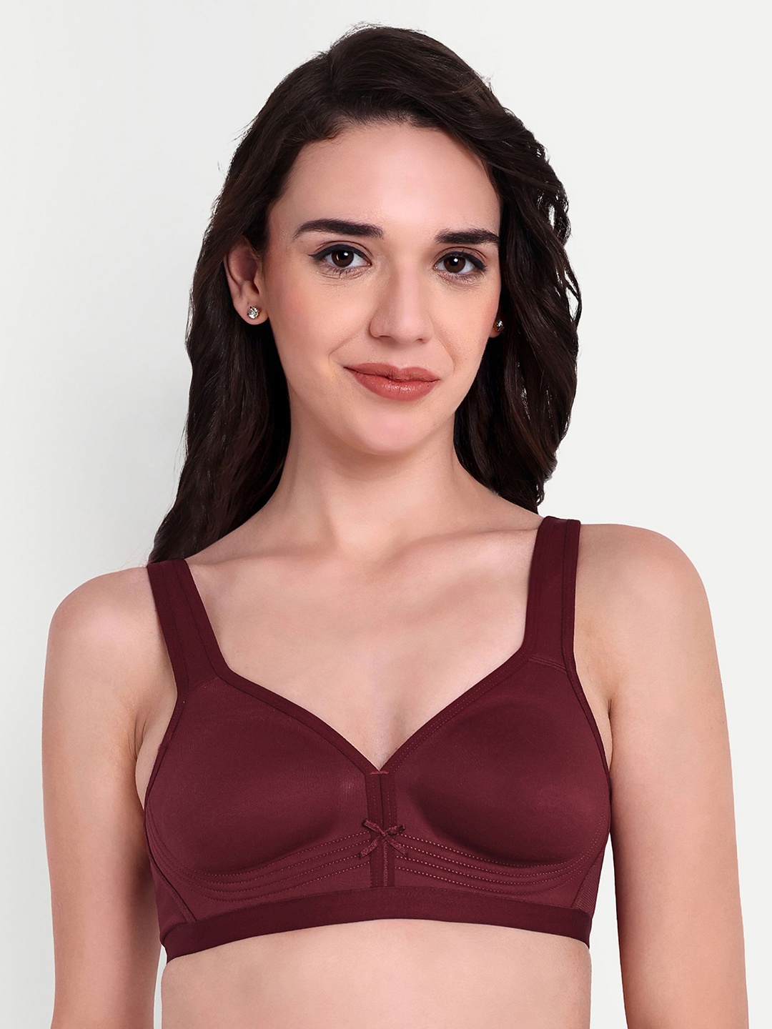 

Skin Beauty Full Coverage Solid Bra, Maroon